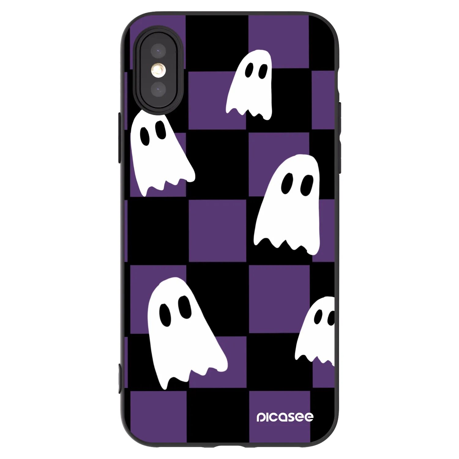 Picasee silikonový černý obal pro Apple iPhone X/XS - Ghosts