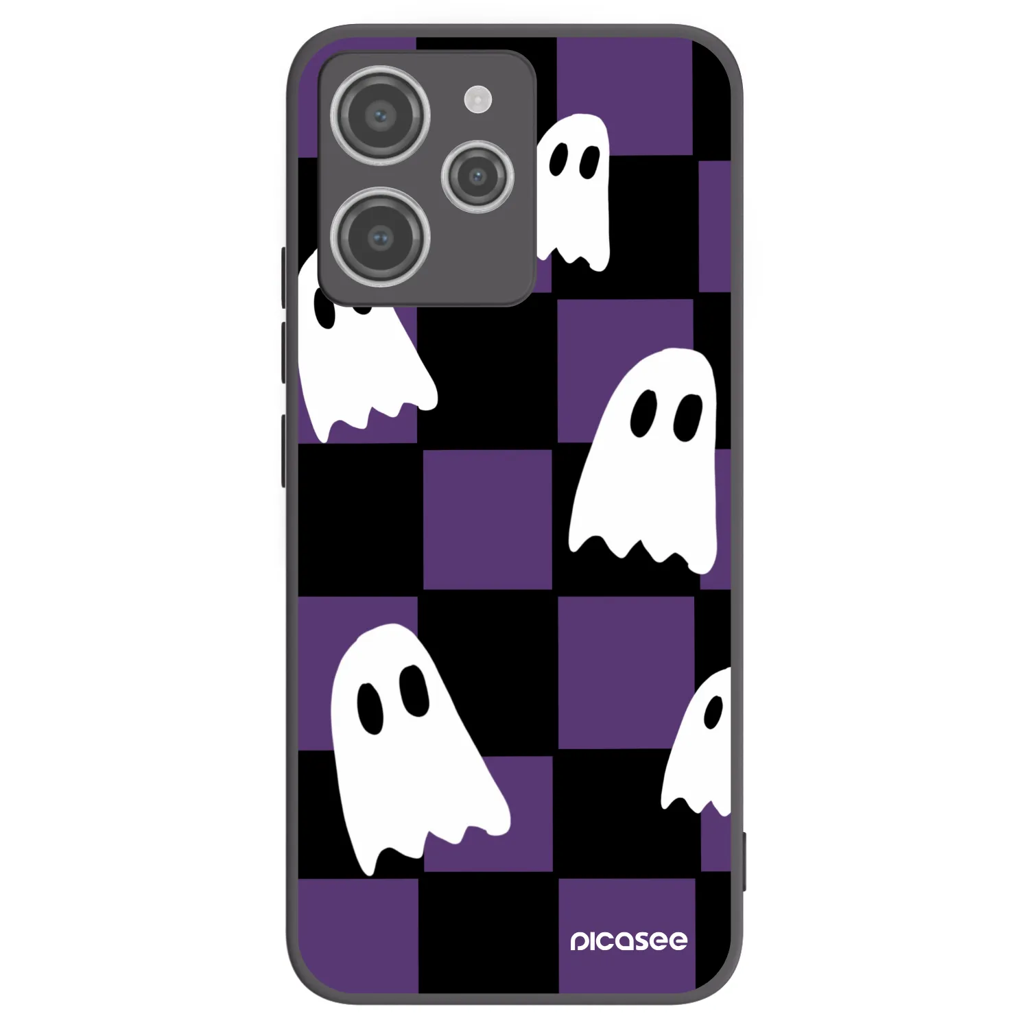 Picasee silikonový černý obal pro Xiaomi Redmi 12 4G - Ghosts