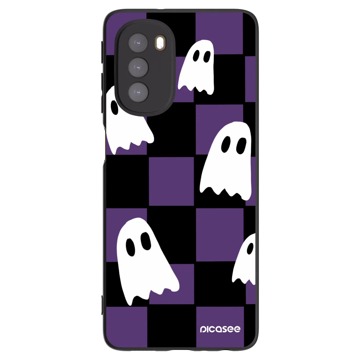 Picasee silikonový černý obal pro Motorola Moto G51 - Ghosts