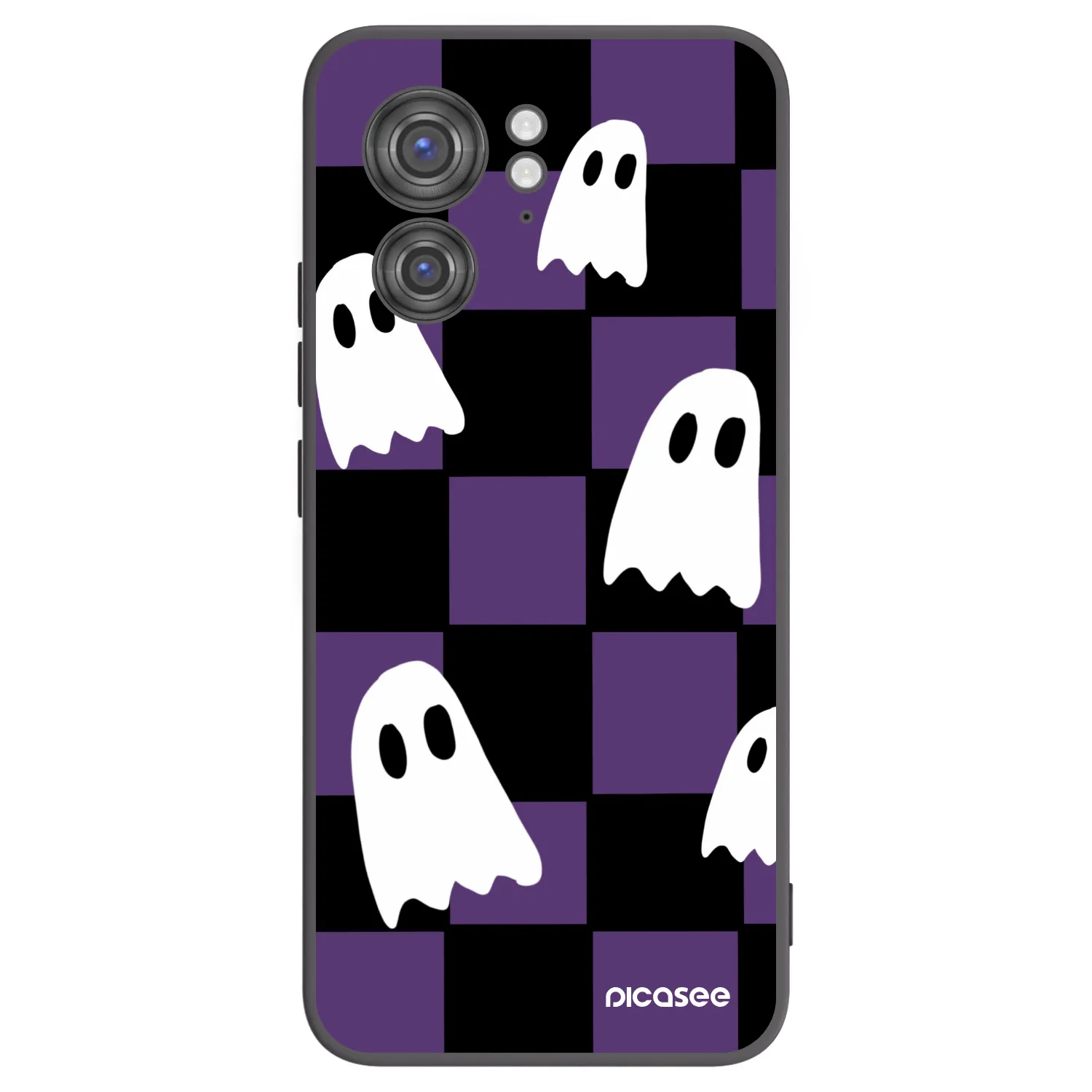 Picasee silikonový černý obal pro Motorola Edge 40 - Ghosts