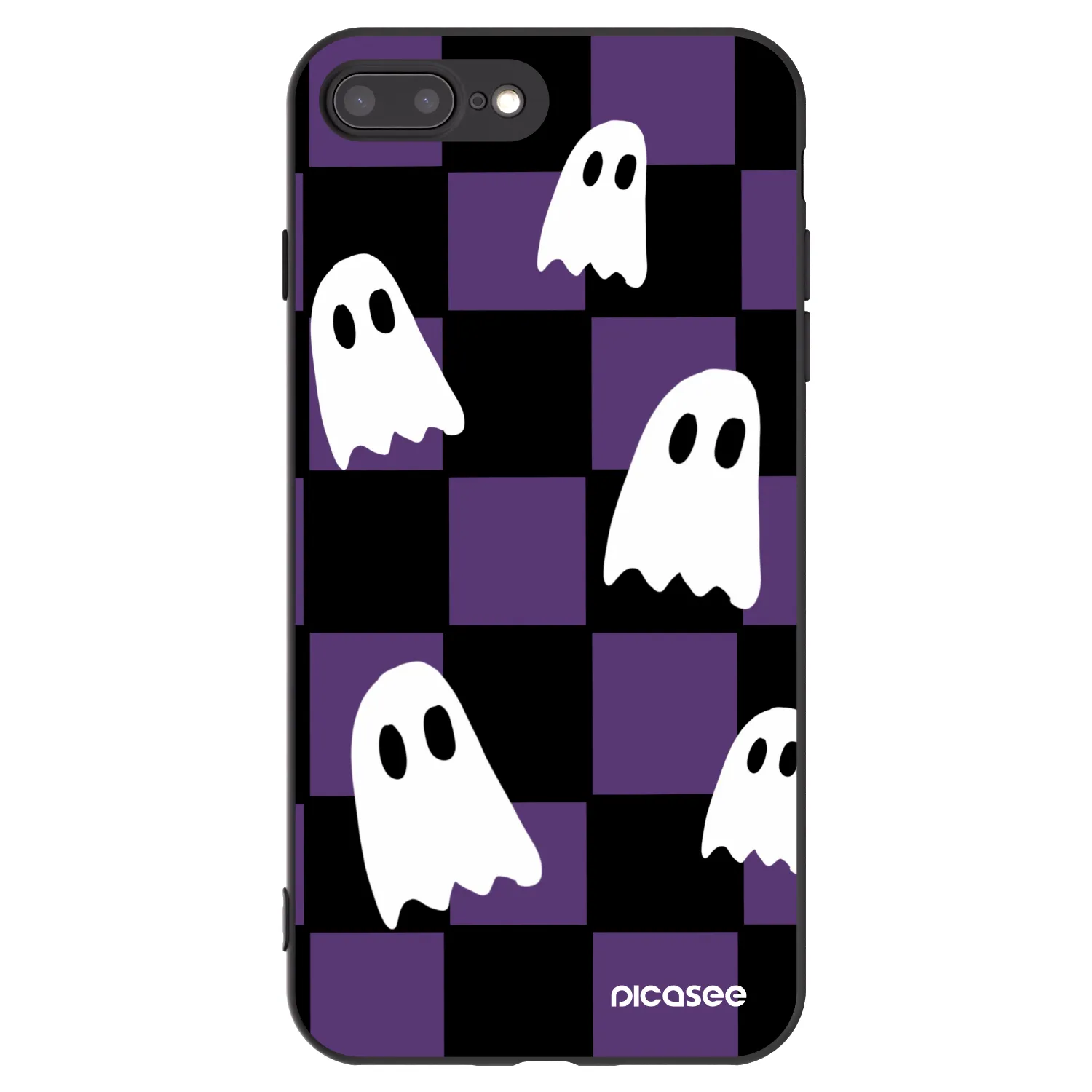 Picasee silikonový černý obal pro Apple iPhone 7 Plus - Ghosts