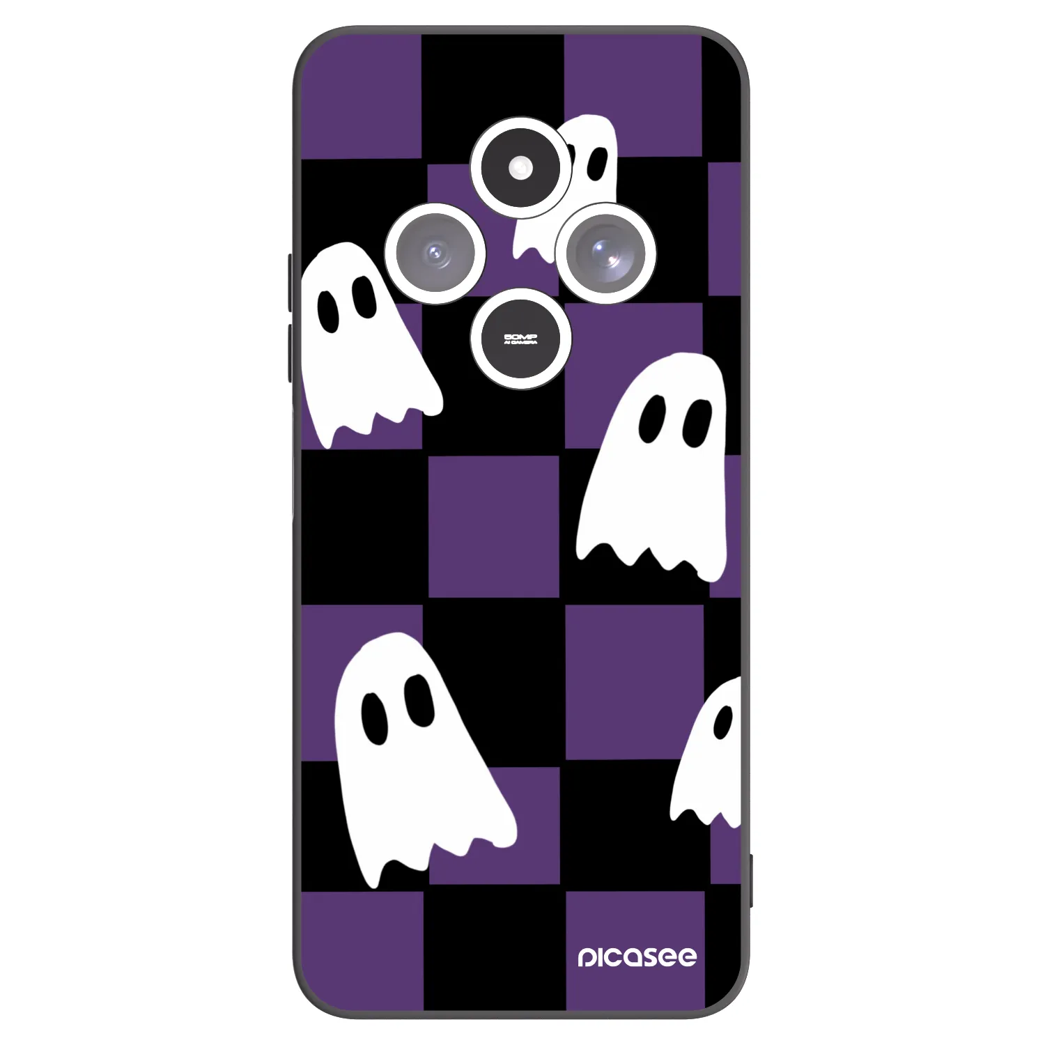 Picasee silikonový černý obal pro Xiaomi Redmi 14C - Ghosts