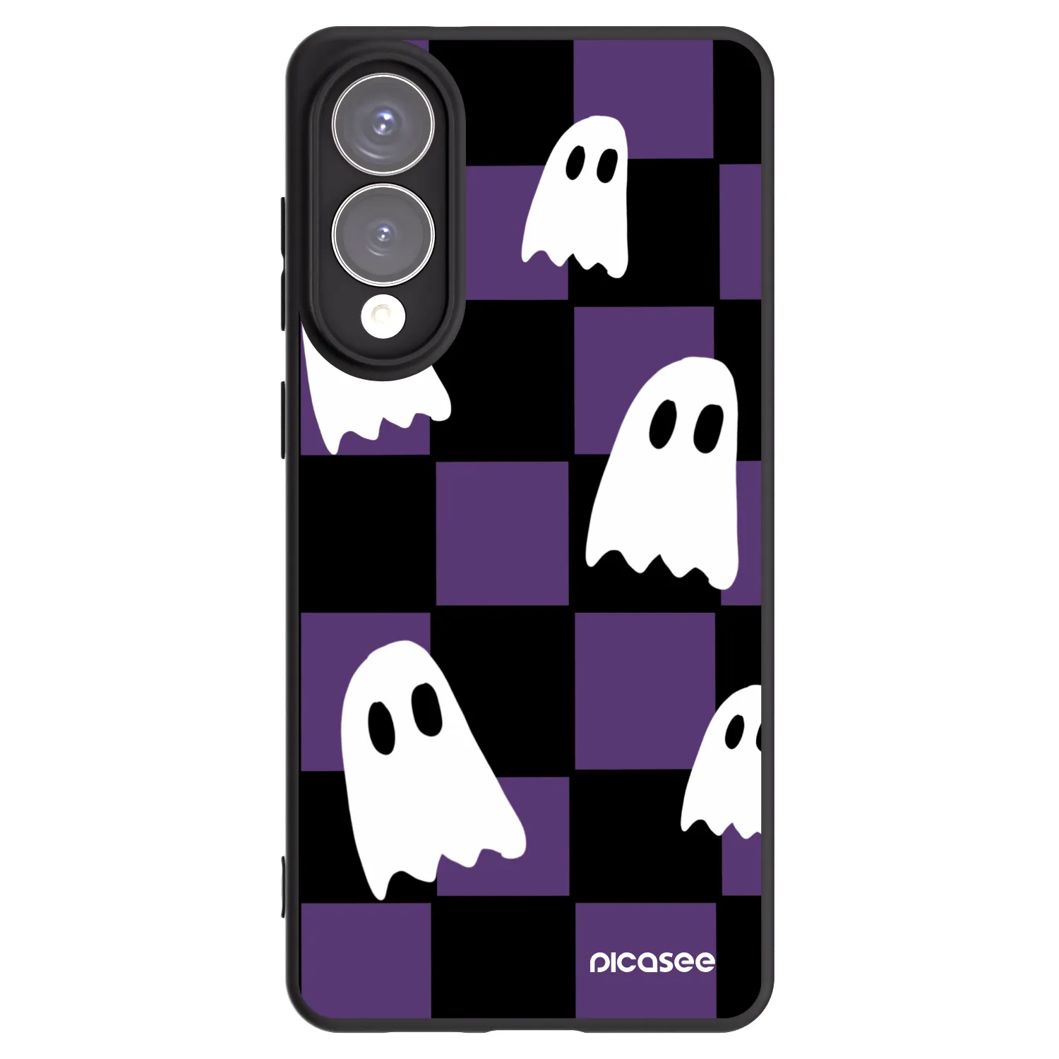 Picasee silikonový černý obal pro Samsung Galaxy S25 Edge 5G - Ghosts