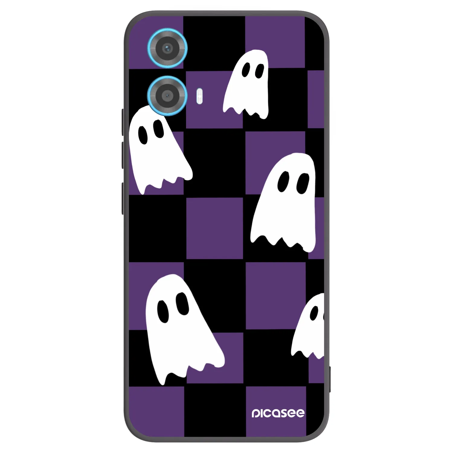 Picasee silikonový černý obal pro Motorola Moto G34 5G - Ghosts