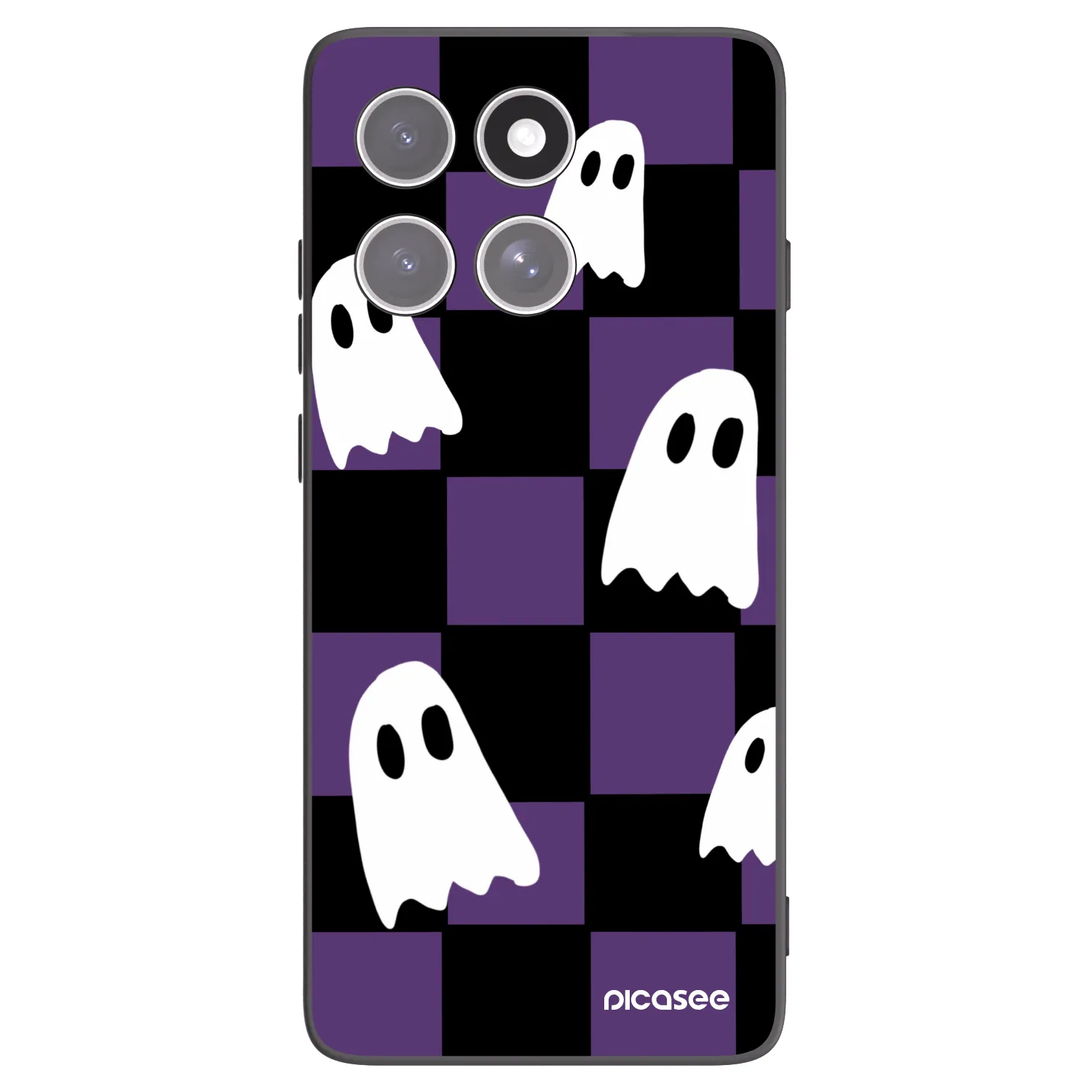 Picasee silikonový černý obal pro Motorola Edge 60 Pro - Ghosts