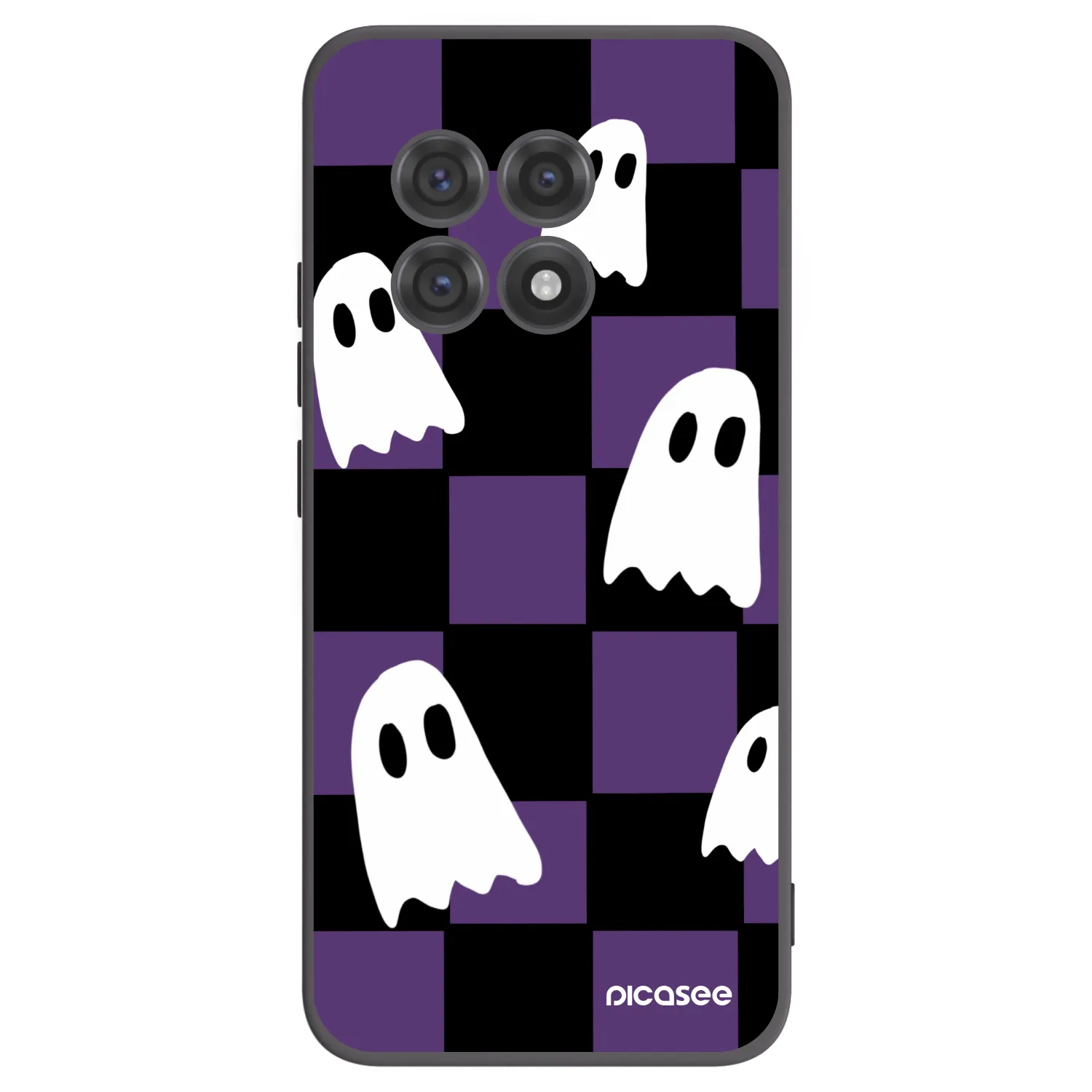Picasee silikonový černý obal pro OnePlus 13R 5G - Ghosts
