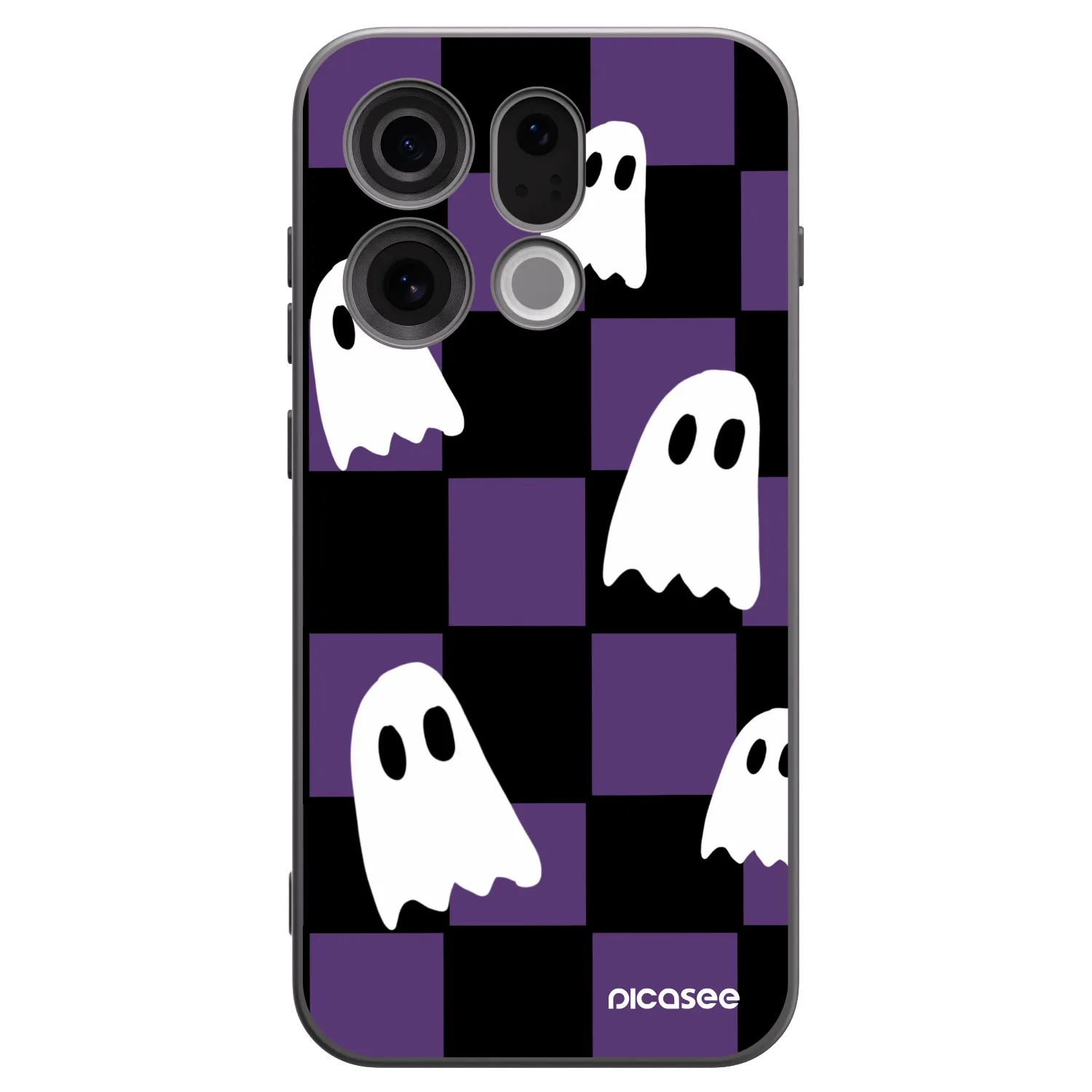 Picasee silikonový černý obal pro OPPO Find X9 - Ghosts