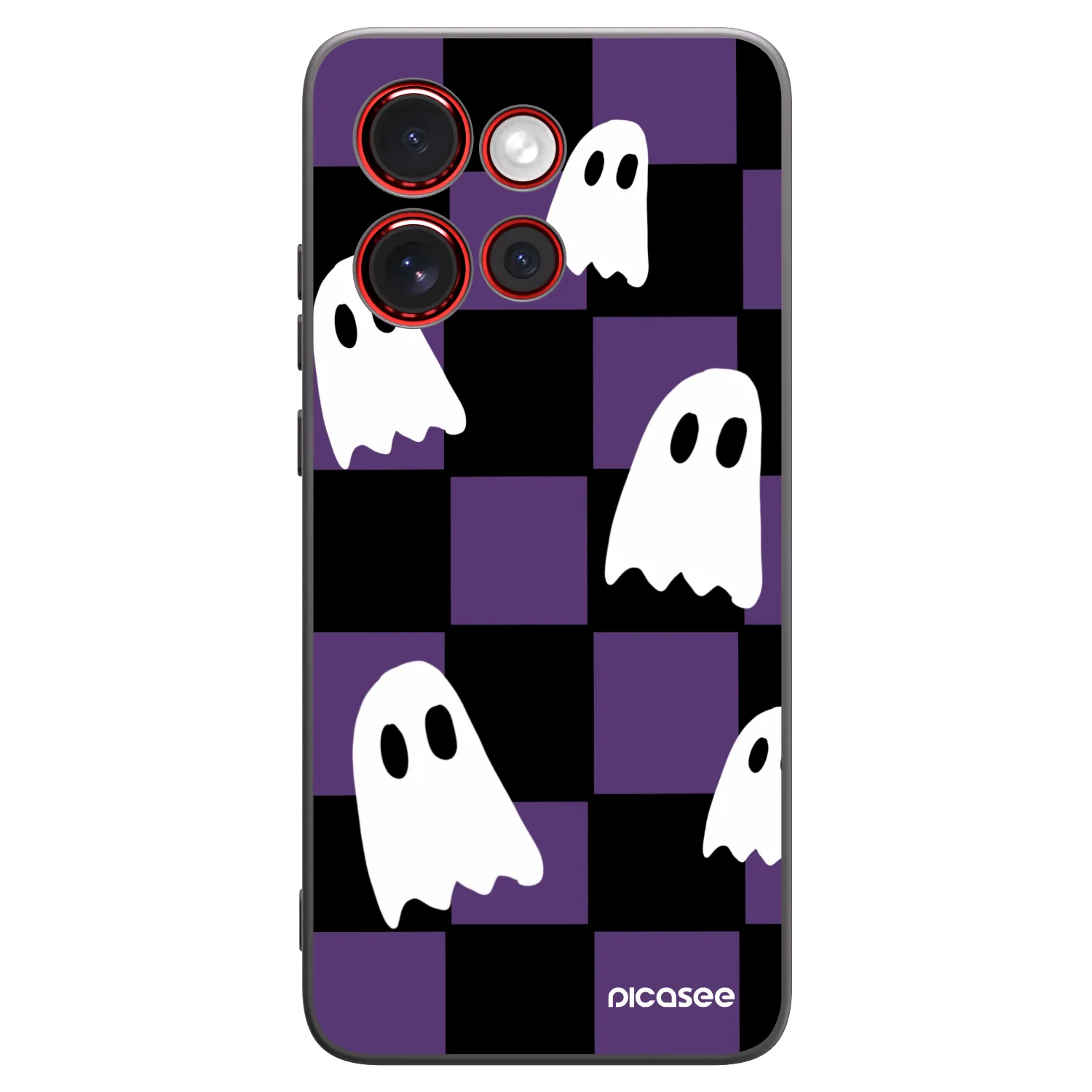 Picasee silikonový černý obal pro Motorola Edge 60 Neo 5G - Ghosts