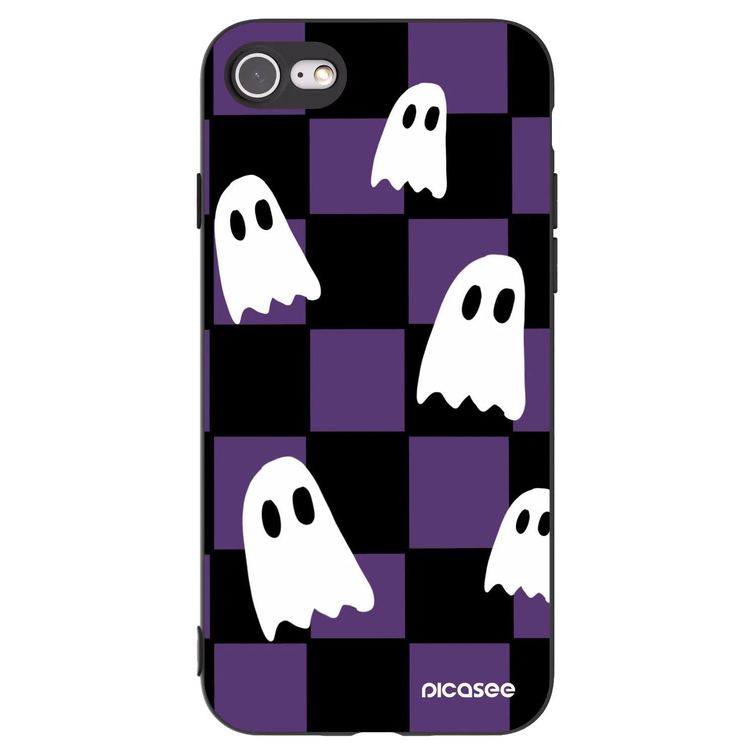 Picasee silikonový černý obal pro Apple iPhone SE 2020 - Ghosts