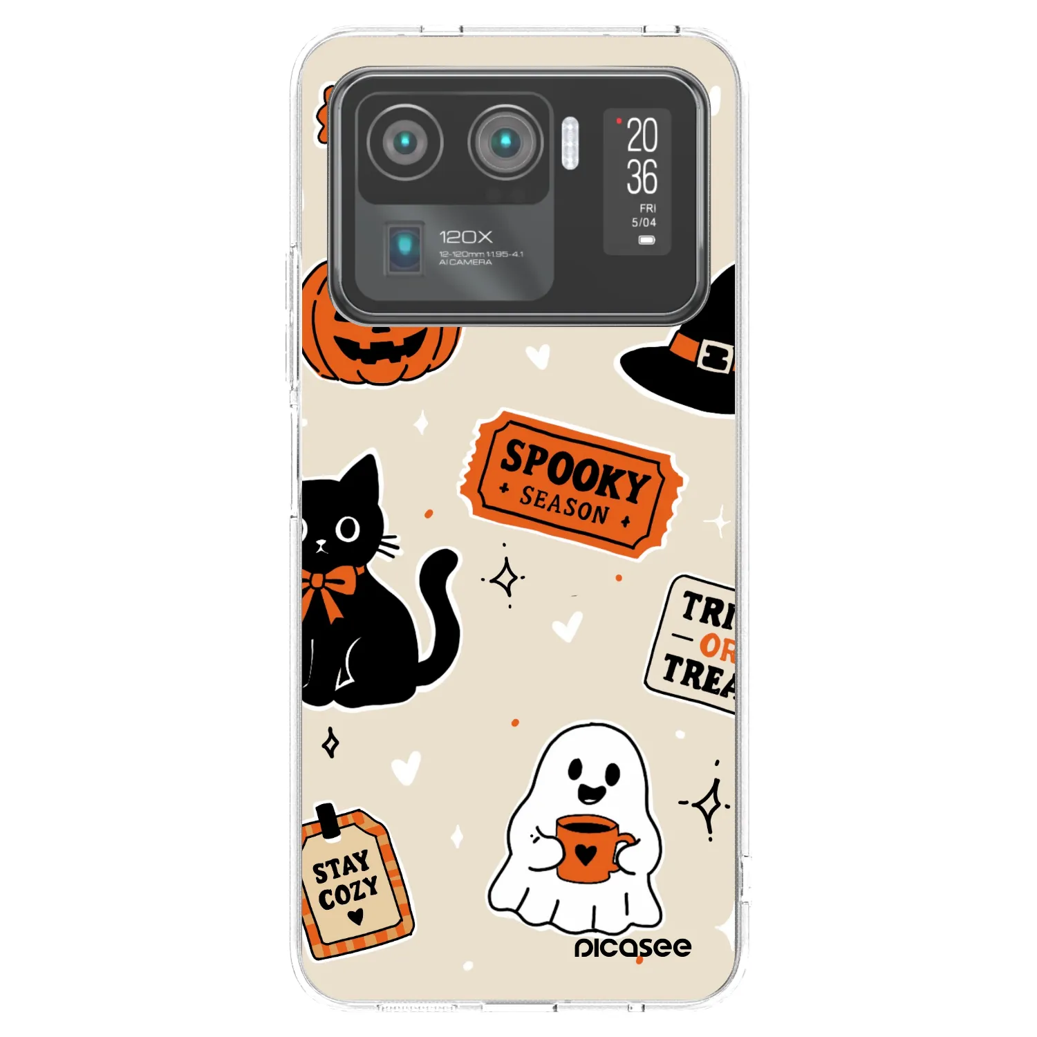 Picasee silikonový průhledný obal pro Xiaomi Mi 11 Ultra - Halloween stickers