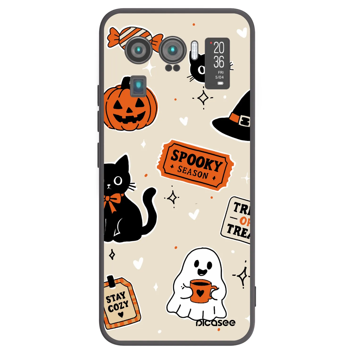 Picasee silikonový černý obal pro Xiaomi Mi 11 Ultra - Halloween stickers