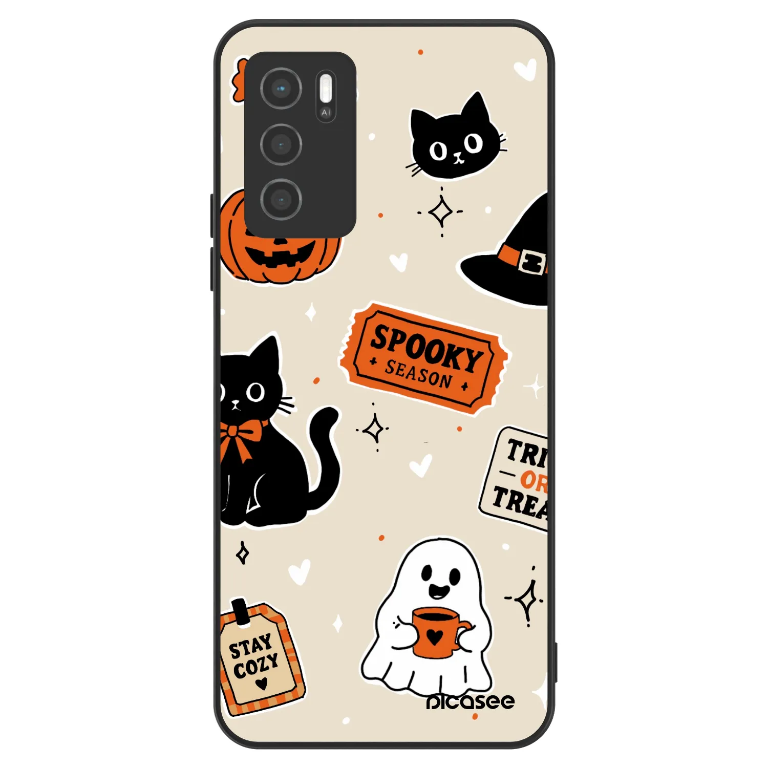 Picasee ULTIMATE CASE pro OPPO A16 - Halloween stickers