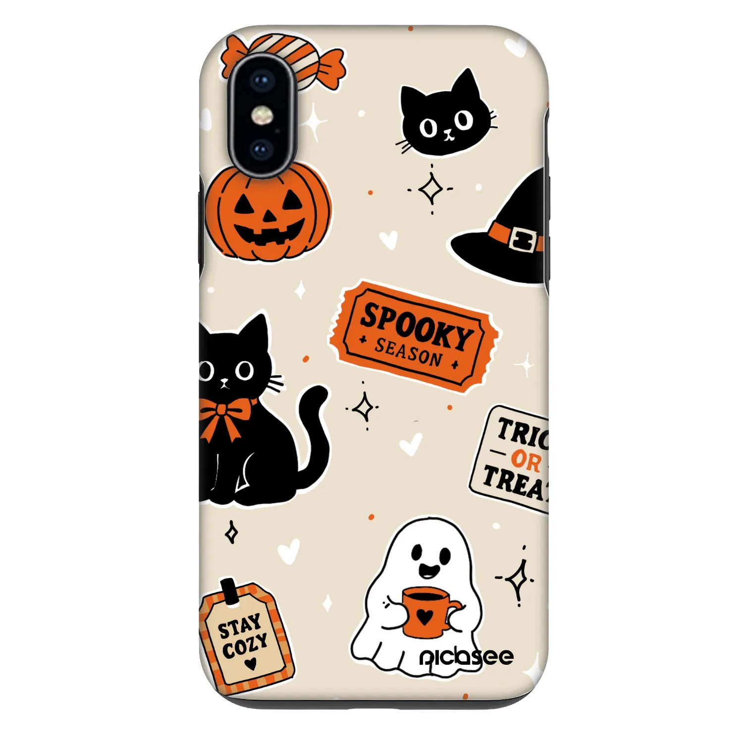 Picasee Fashion Case pro Apple iPhone X/XS - Halloween stickers