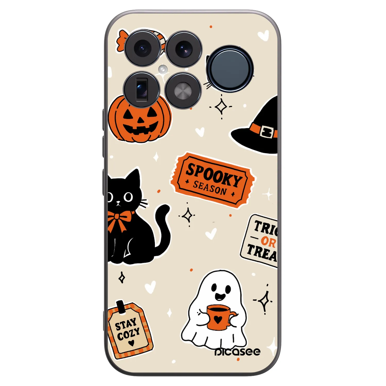Picasee silikonový černý obal pro Xiaomi Poco F8 Ultra - Halloween stickers