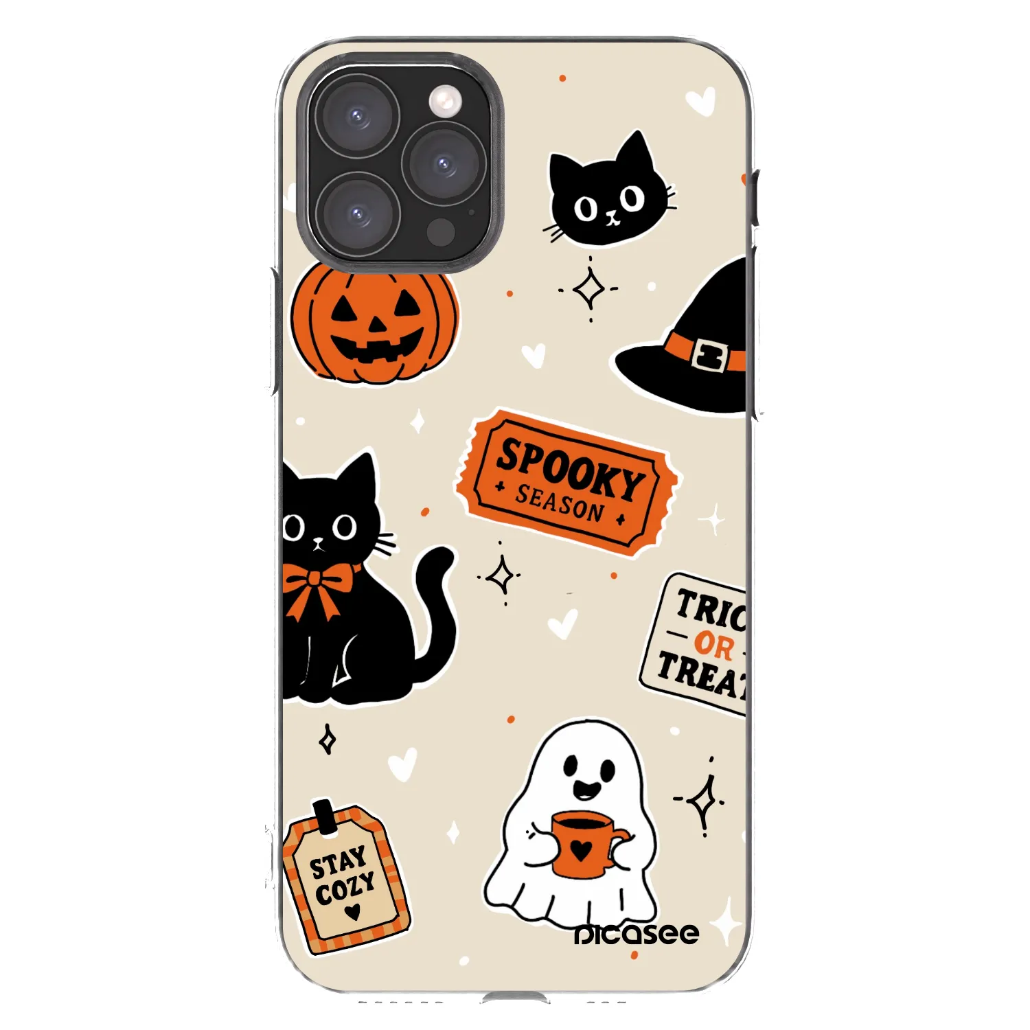 Picasee silikonový průhledný obal pro Apple iPhone 11 Pro - Halloween stickers