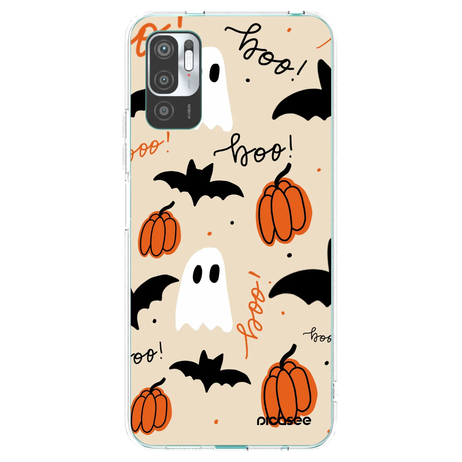 Picasee silikonový průhledný obal pro Xiaomi Redmi Note 10 5G - Halloween 26