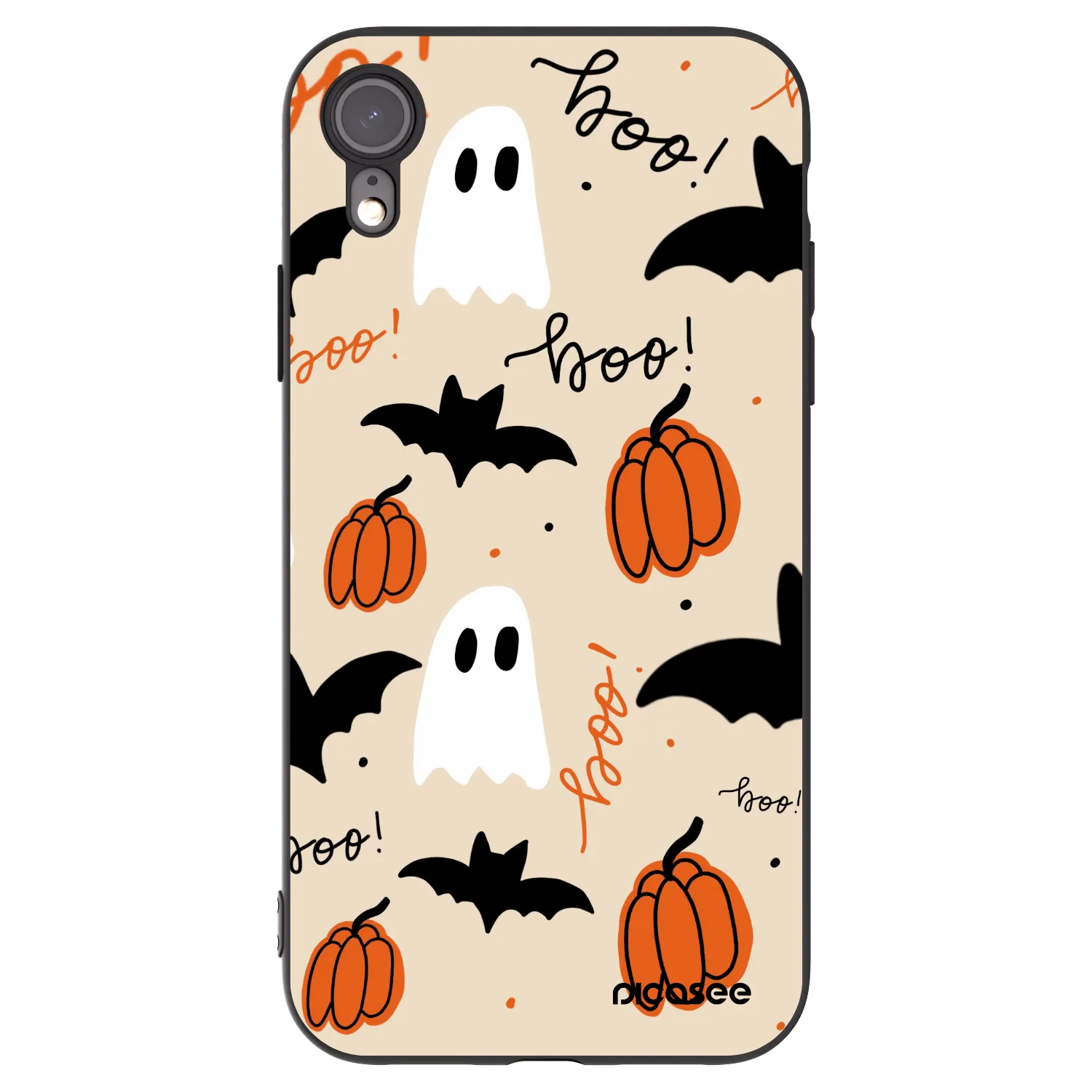 Picasee silikonový černý obal pro Apple iPhone XR - Halloween 26