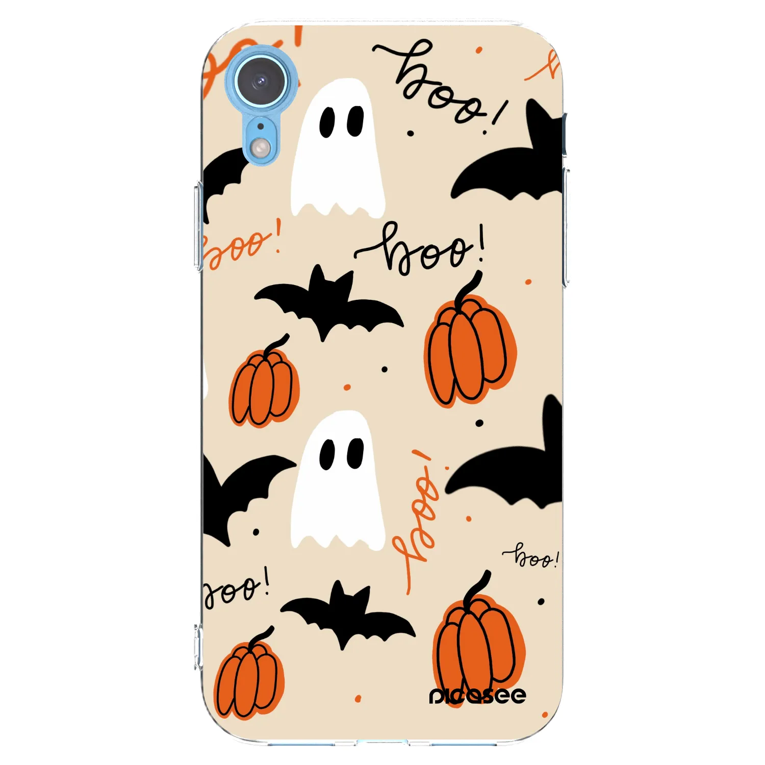 Picasee silikonový průhledný obal pro Apple iPhone XR - Halloween 26
