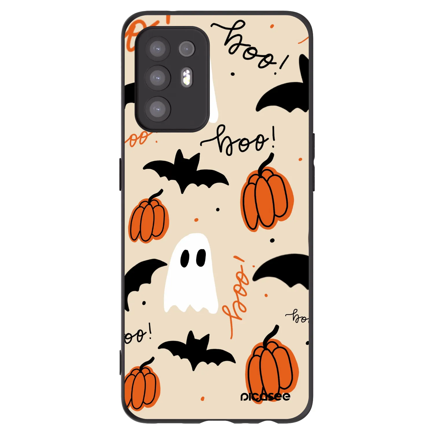 Picasee silikonový černý obal pro OPPO A94 5G - Halloween 26