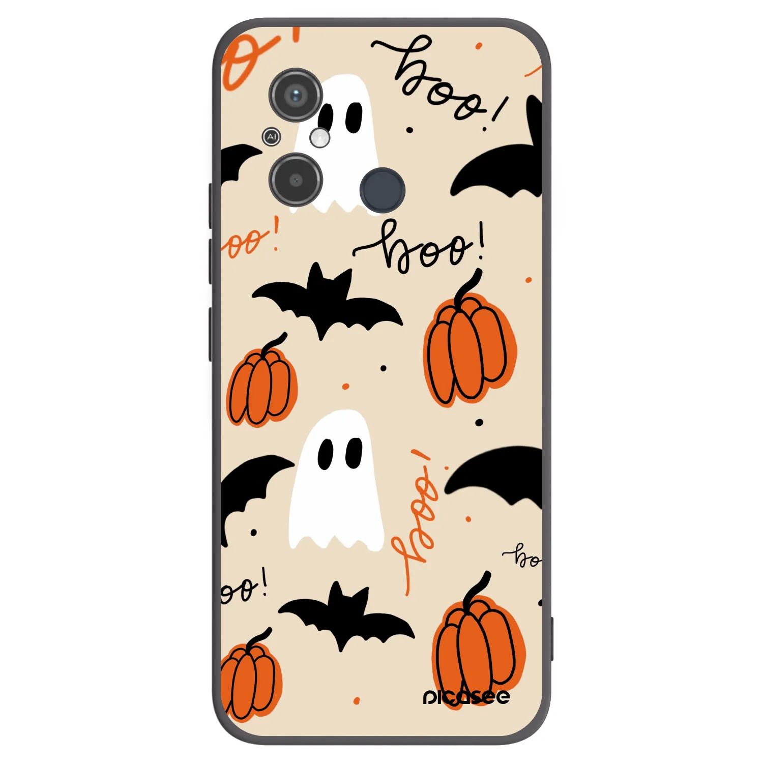 Picasee silikonový černý obal pro Xiaomi Redmi 12C - Halloween 26