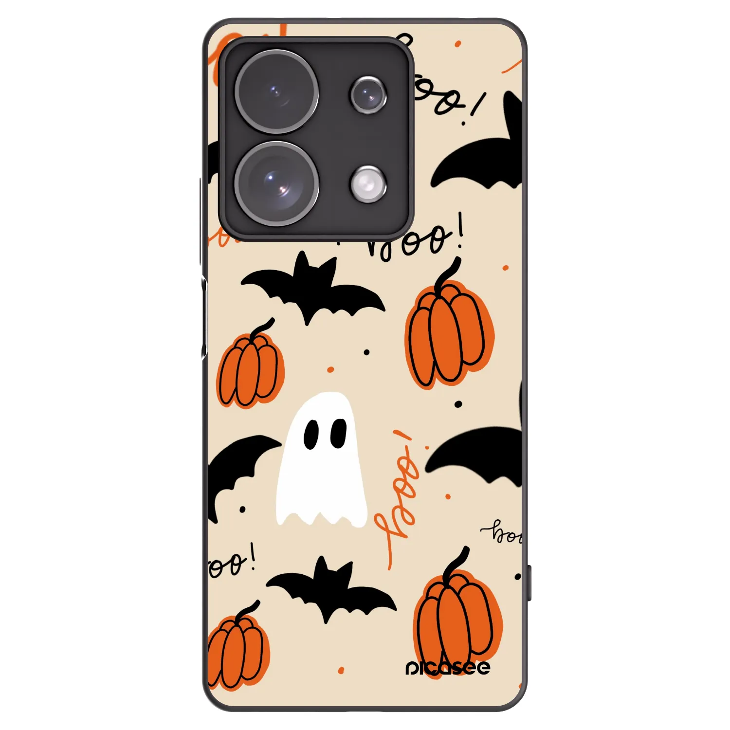 Picasee silikonový černý obal pro Xiaomi Redmi Note 13 Pro 4G - Halloween 26