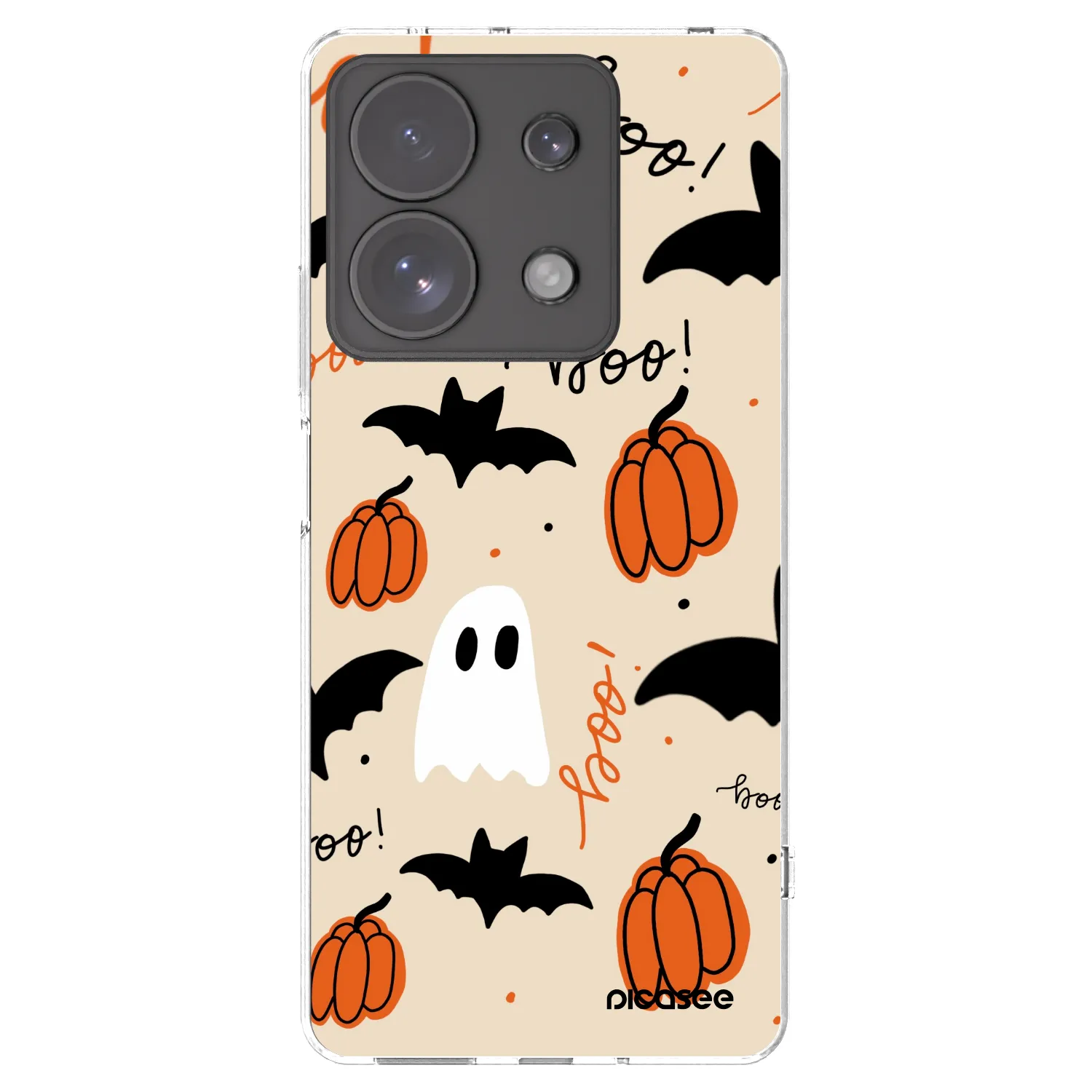 Picasee silikonový průhledný obal pro Xiaomi Redmi Note 13 Pro 4G - Halloween 26