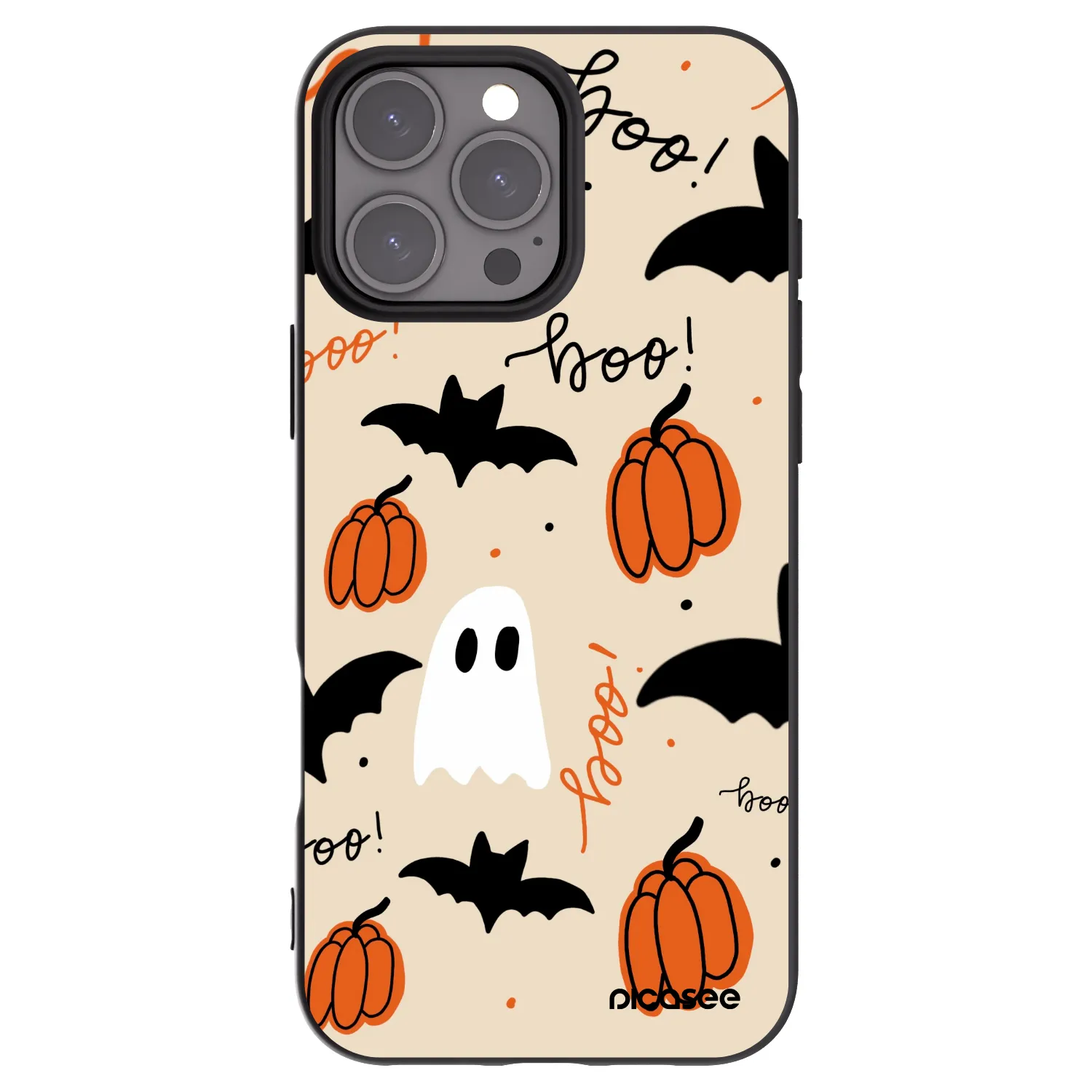 Picasee silikonový černý obal pro Apple iPhone 16 Pro Max - Halloween 26