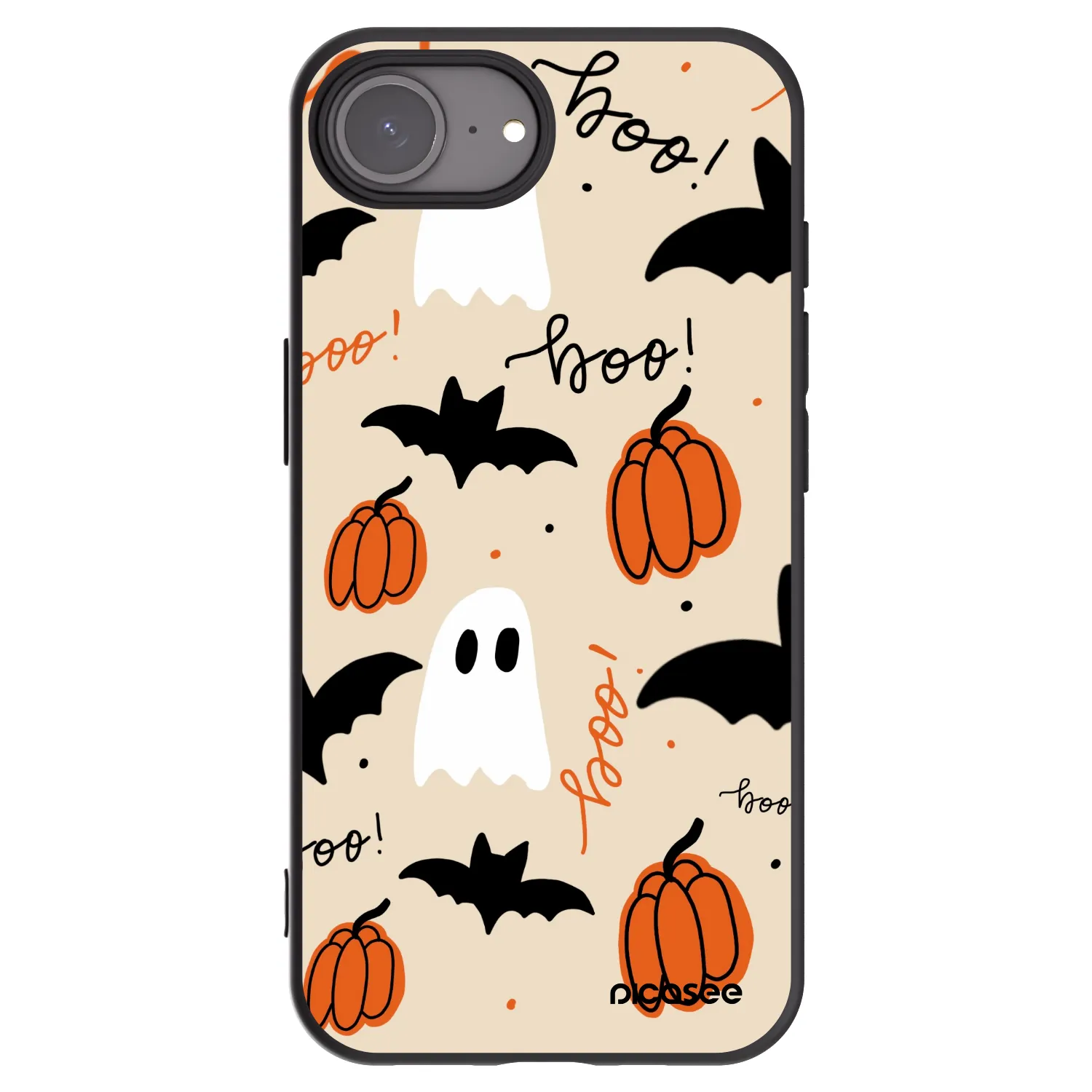 Picasee silikonový černý obal pro Apple iPhone 17e - Halloween 26