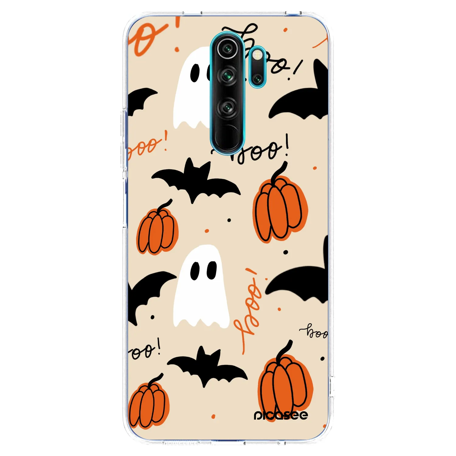 Picasee silikonový průhledný obal pro Xiaomi Redmi Note 8 Pro - Halloween 26