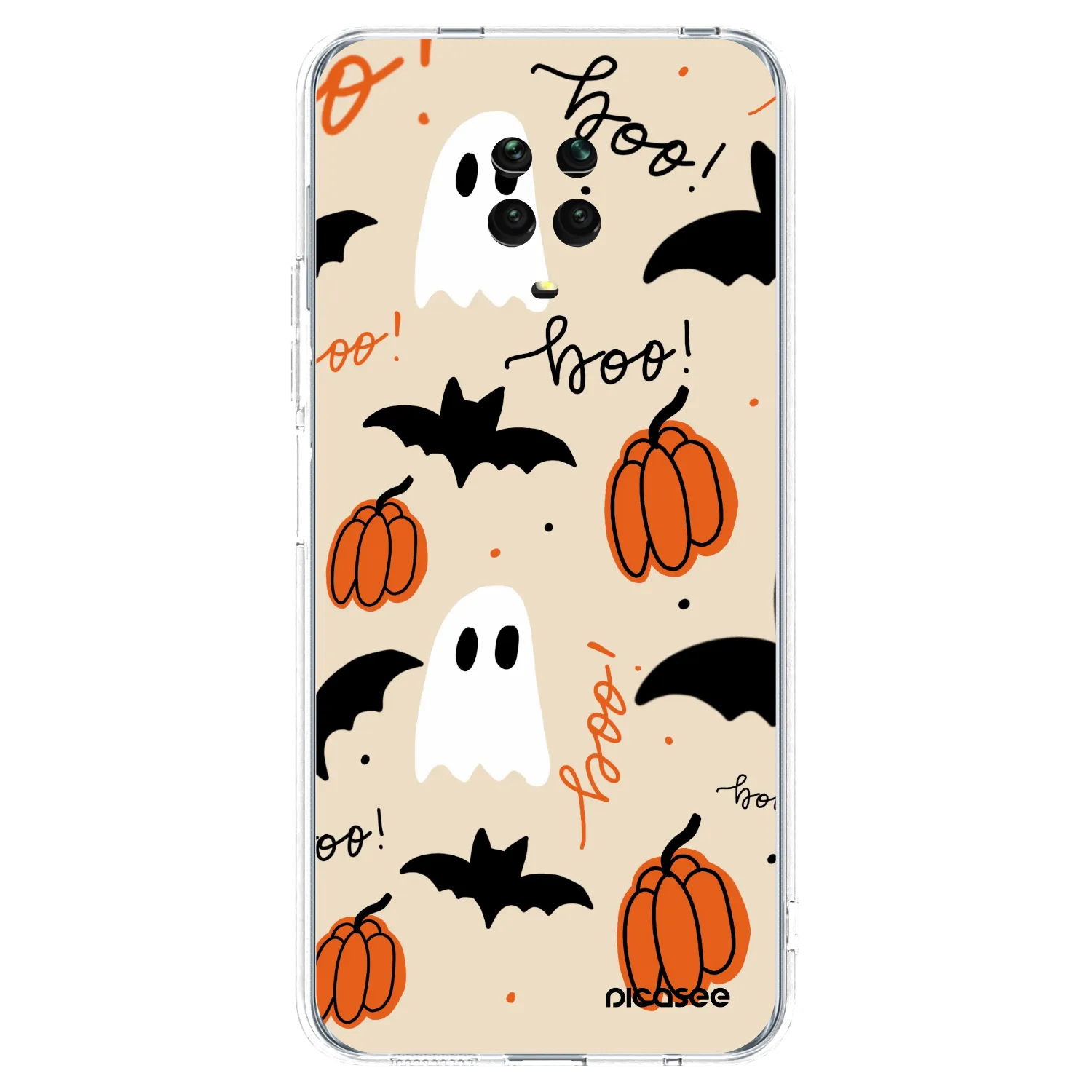Picasee silikonový průhledný obal pro Xiaomi Redmi Note 9S - Halloween 26