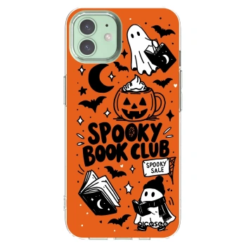 Picasee silikonový průhledný obal pro Apple iPhone 12 - Spooky book club