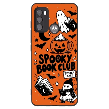 Picasee silikonový černý obal pro Motorola Moto G60 - Spooky book club