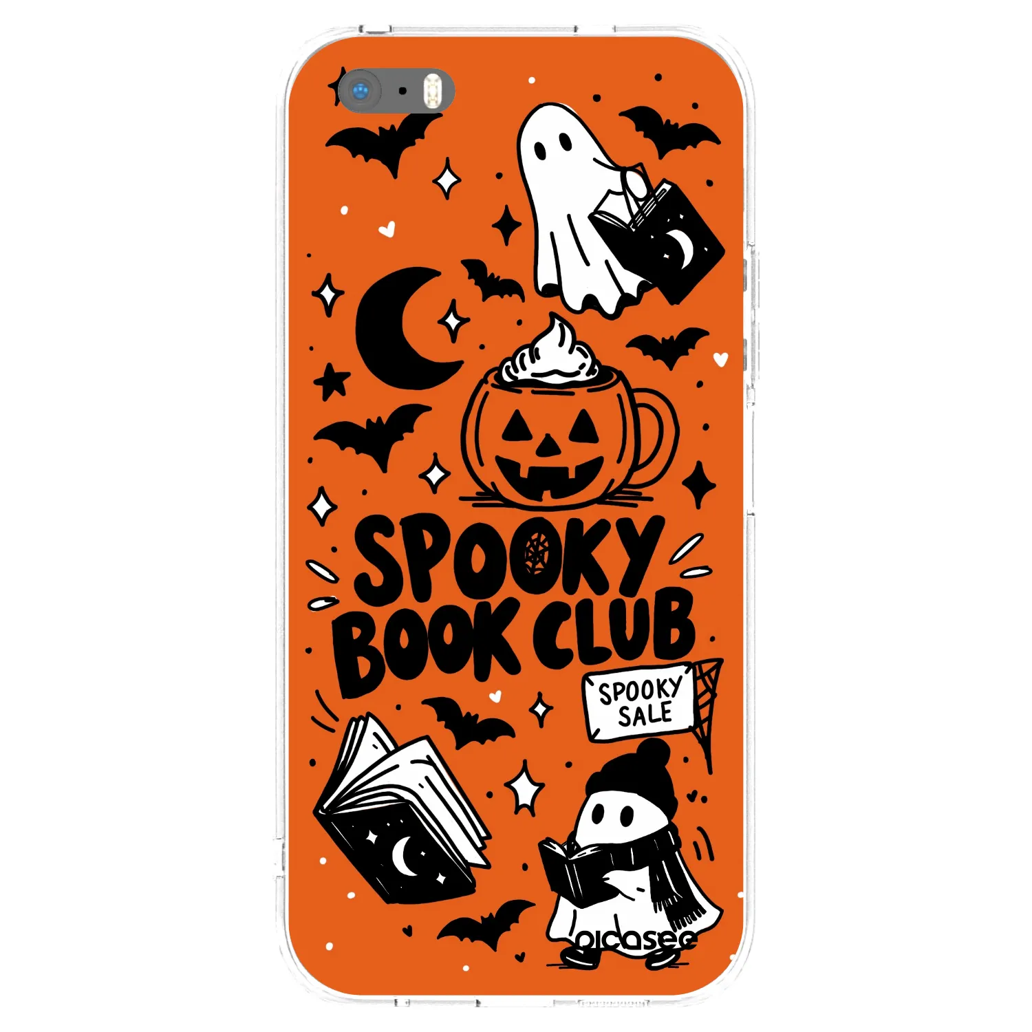 Picasee silikonový průhledný obal pro Apple iPhone 5/5S/SE - Spooky book club