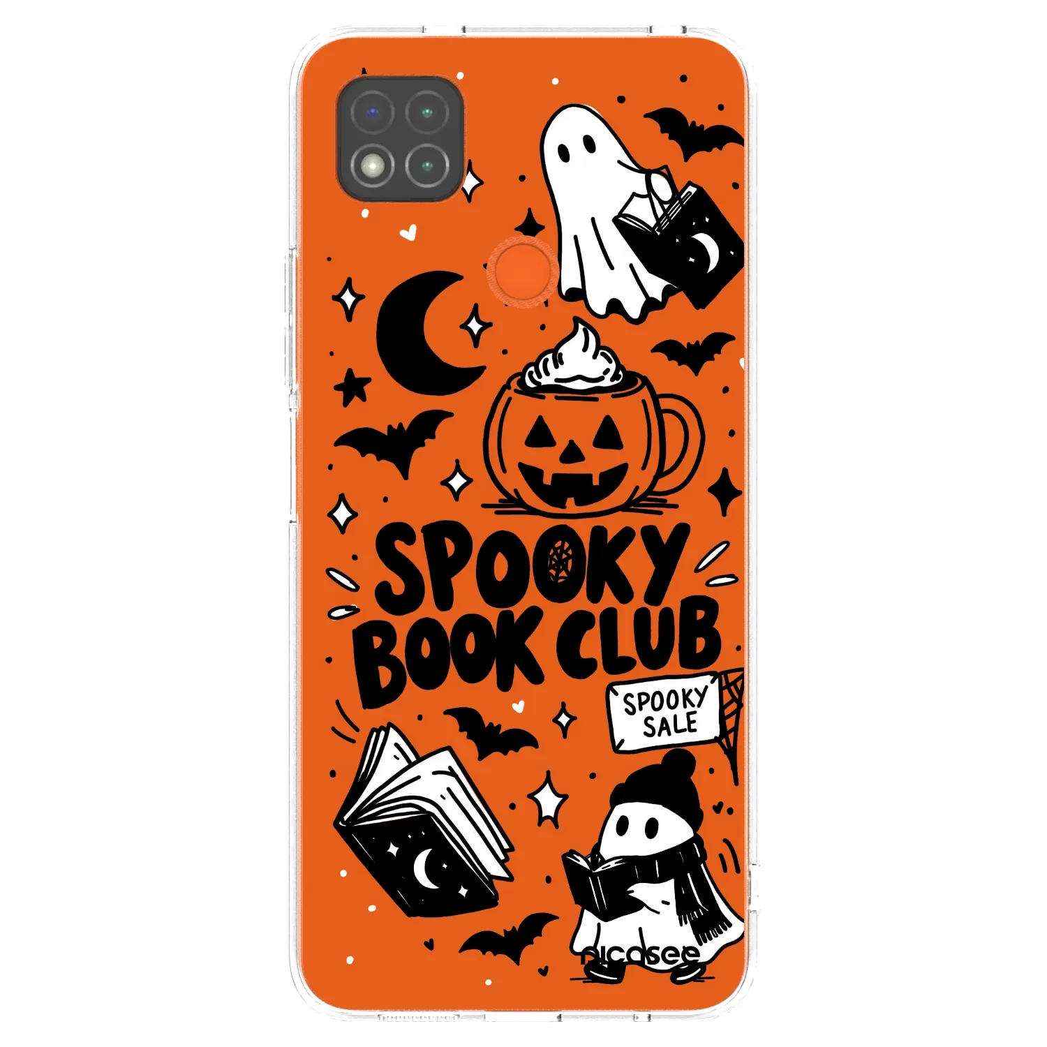 Picasee silikonový průhledný obal pro Xiaomi Redmi 9C - Spooky book club