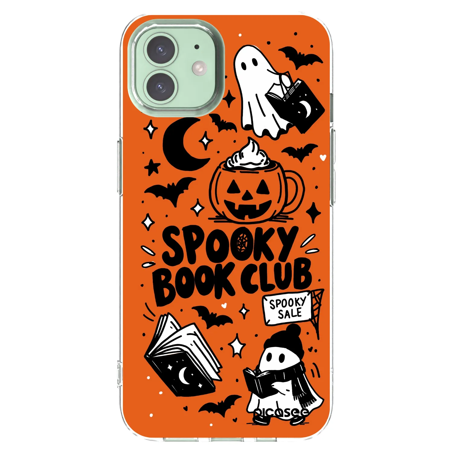 Picasee silikonový průhledný obal pro Apple iPhone 12 - Spooky book club