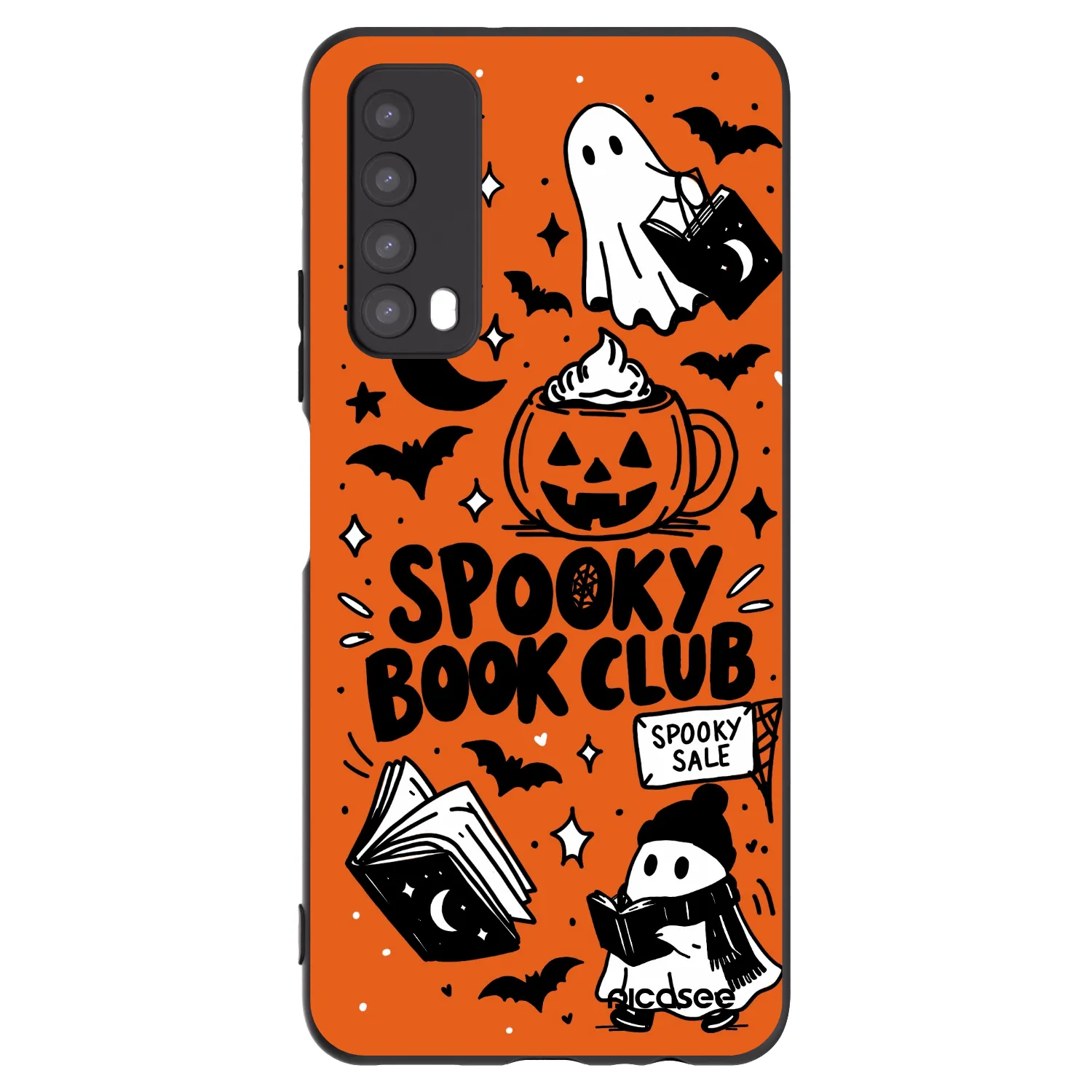 Picasee silikonový černý obal pro Huawei P Smart 2021 - Spooky book club