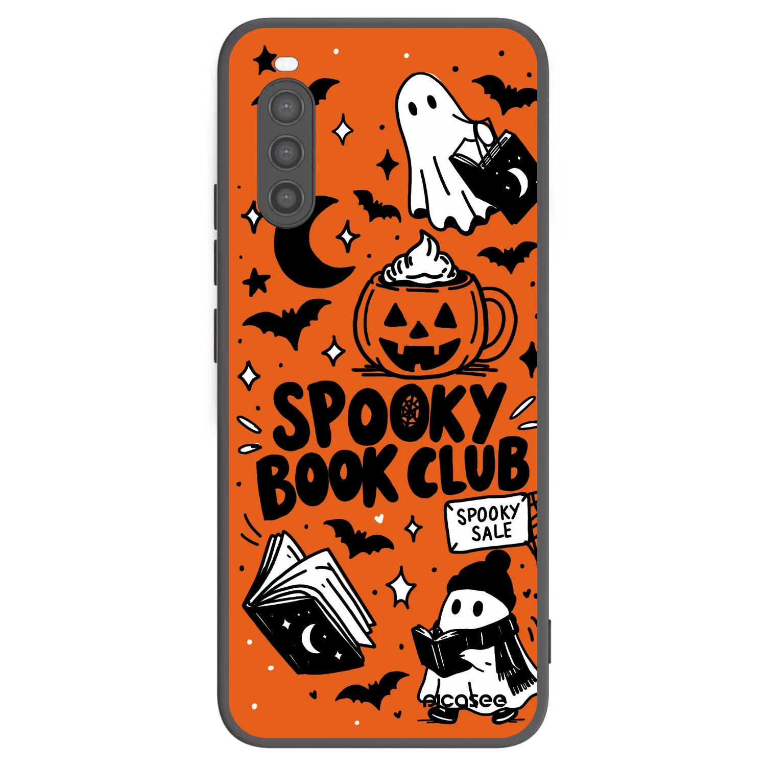 Picasee silikonový černý obal pro Sony Xperia 10 II - Spooky book club