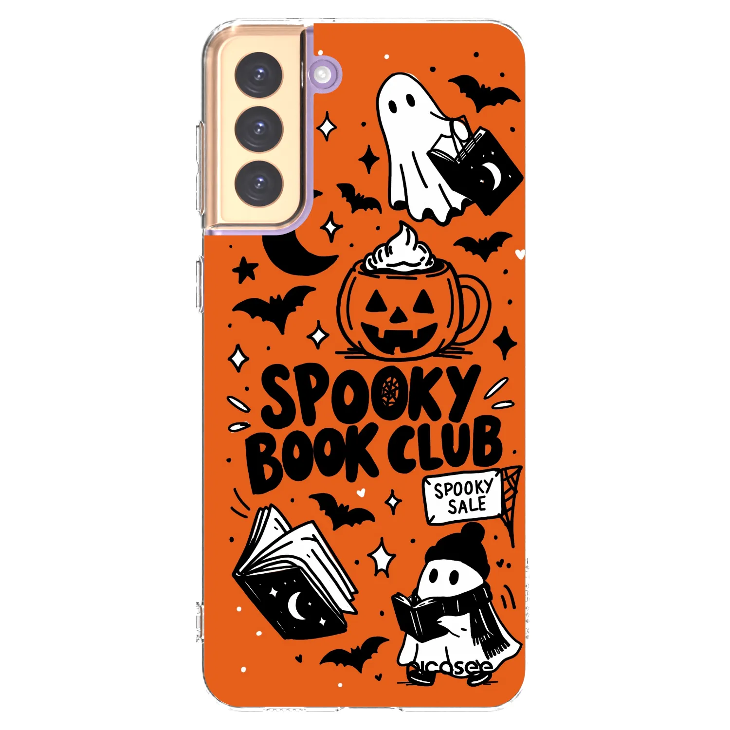 Picasee silikonový průhledný obal pro Samsung Galaxy S21+ 5G G996F - Spooky book club