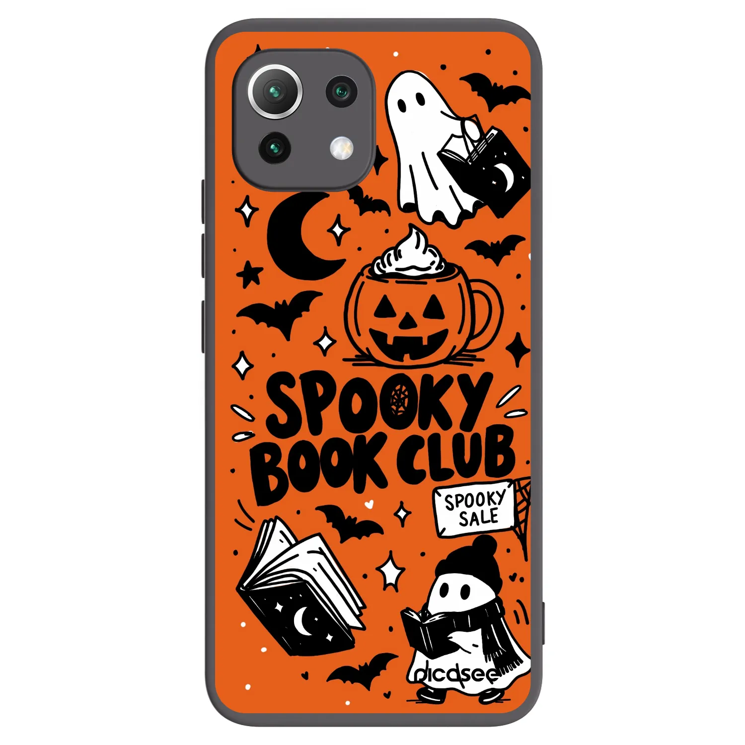 Picasee silikonový černý obal pro Xiaomi Mi 11 Lite - Spooky book club