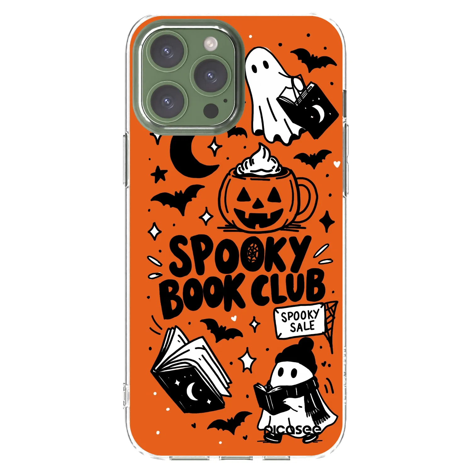 Picasee silikonový průhledný obal pro Apple iPhone 13 Pro Max - Spooky book club