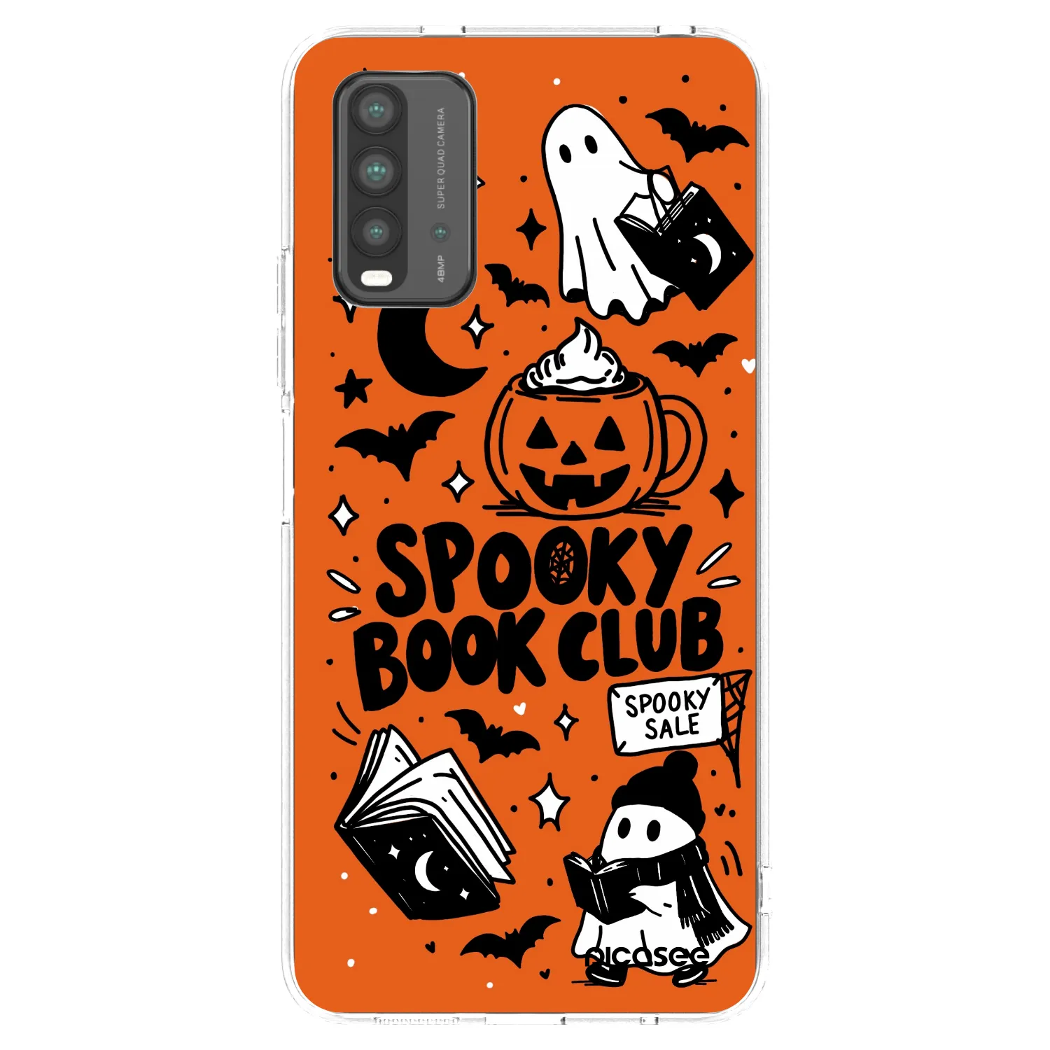 Picasee silikonový průhledný obal pro Xiaomi Redmi 9T - Spooky book club