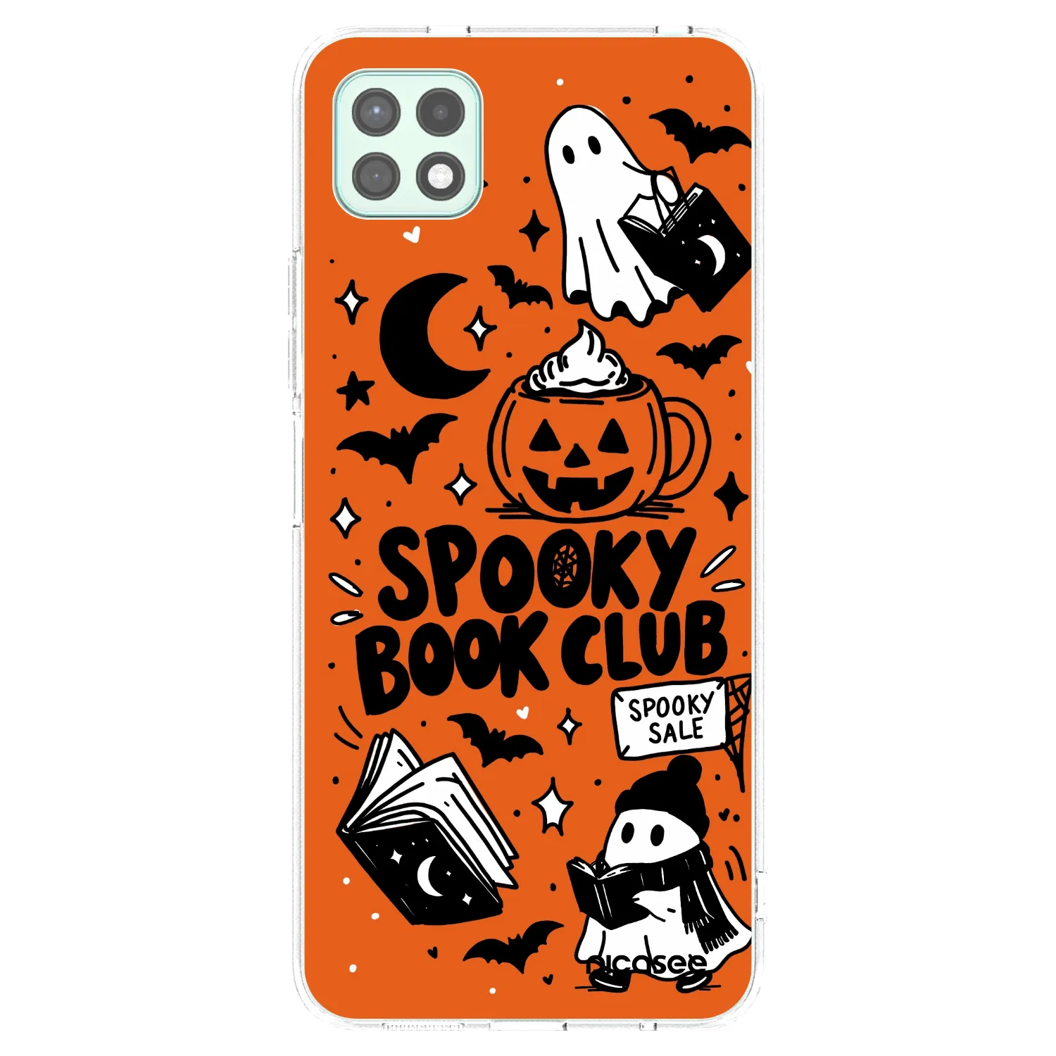 Picasee silikonový průhledný obal pro Samsung Galaxy A22 A226B 5G - Spooky book club