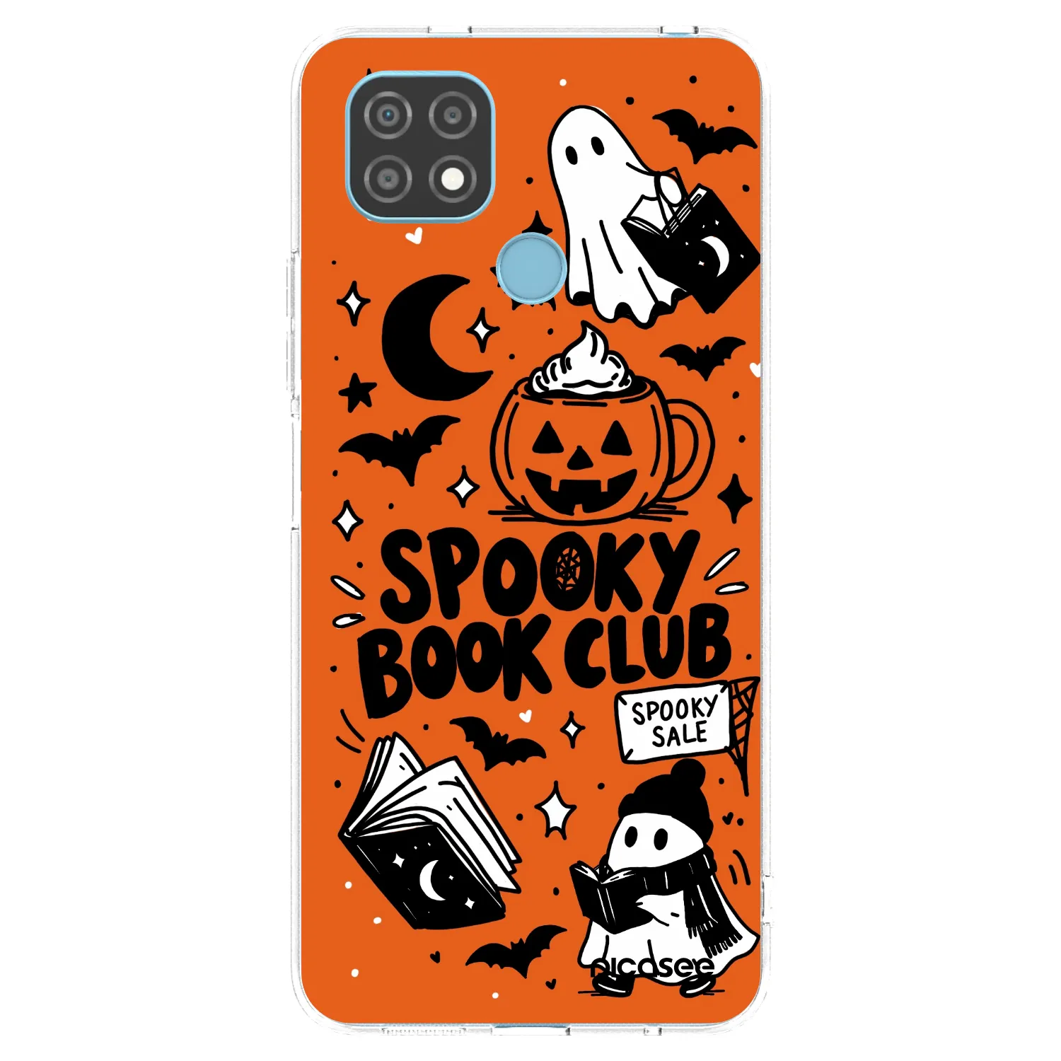 Picasee silikonový průhledný obal pro Realme C21 - Spooky book club