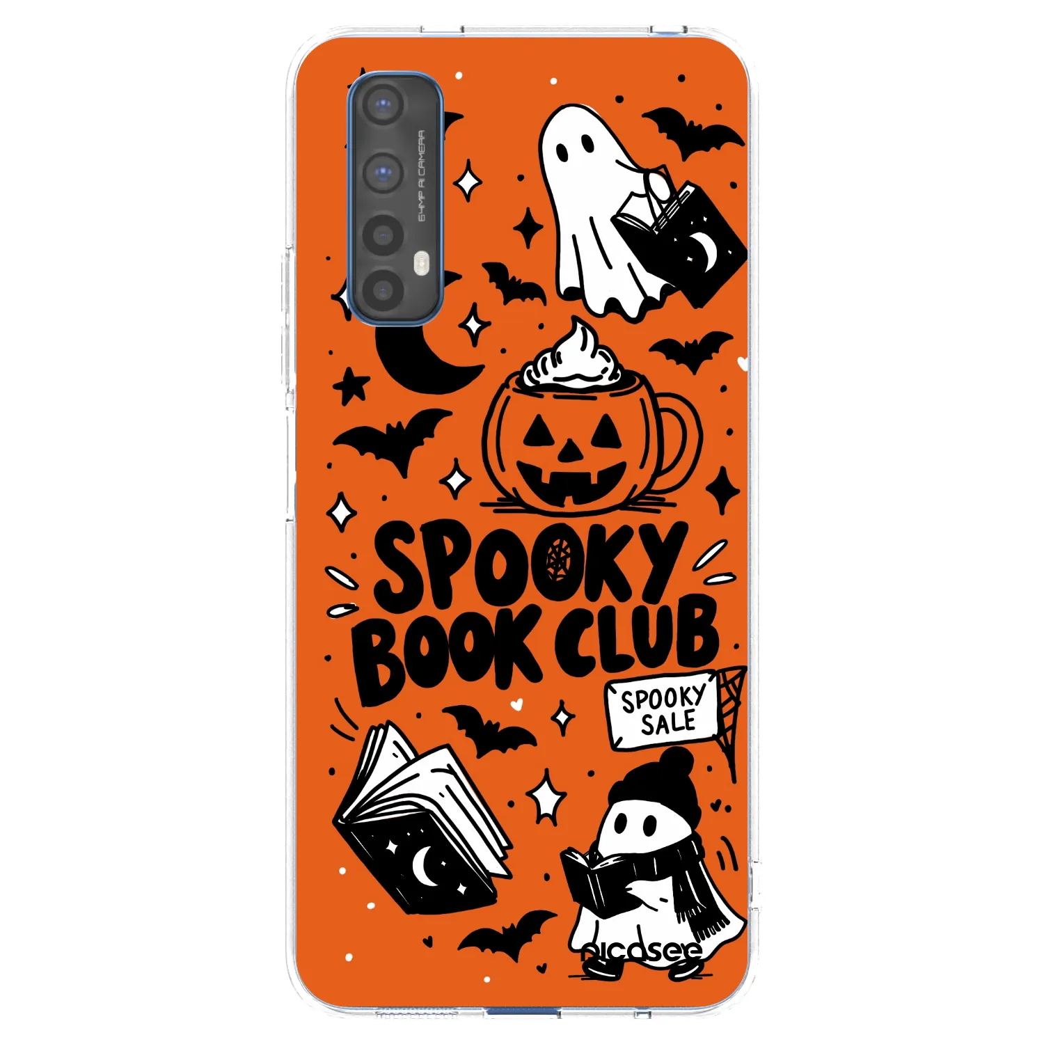 Picasee silikonový průhledný obal pro Realme 7 - Spooky book club