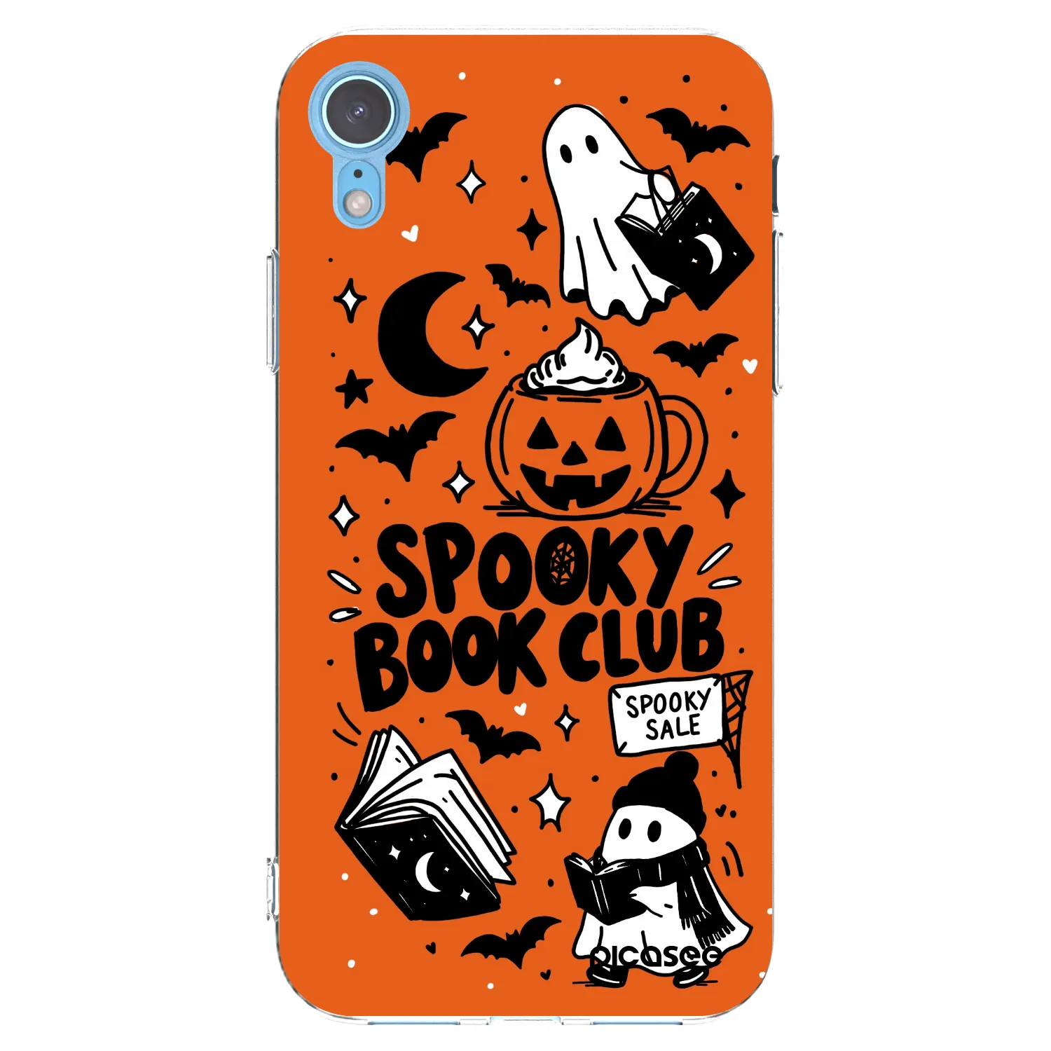 Picasee silikonový průhledný obal pro Apple iPhone XR - Spooky book club