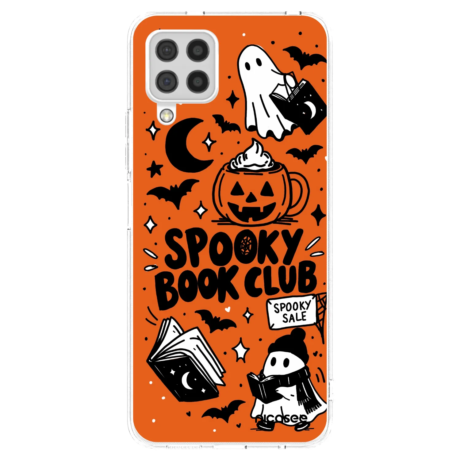 Picasee silikonový průhledný obal pro Samsung Galaxy A22 A225F 4G - Spooky book club