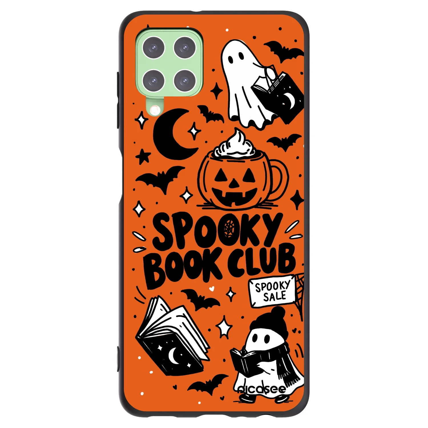 Picasee silikonový černý obal pro Samsung Galaxy A22 A225F 4G - Spooky book club