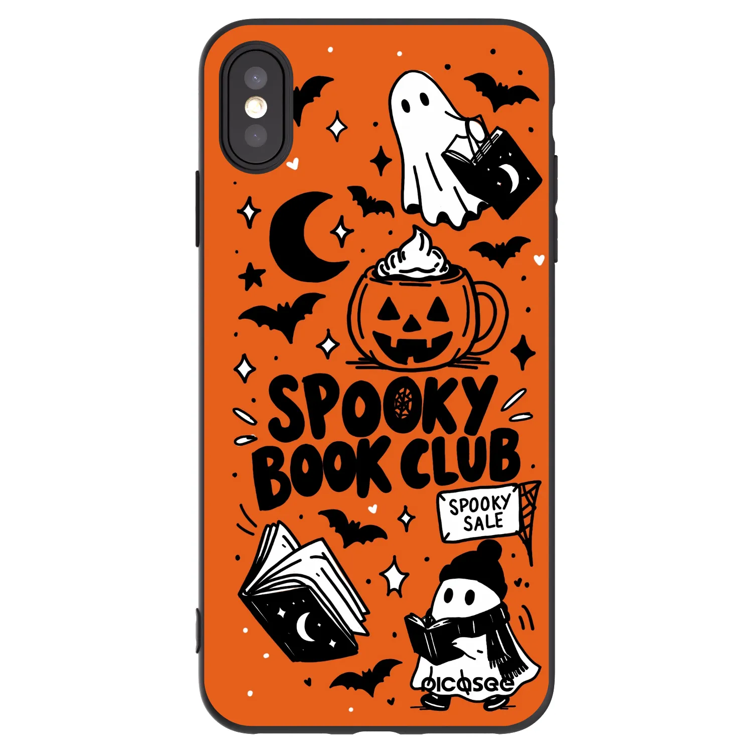 Picasee silikonový černý obal pro Apple iPhone XS Max - Spooky book club