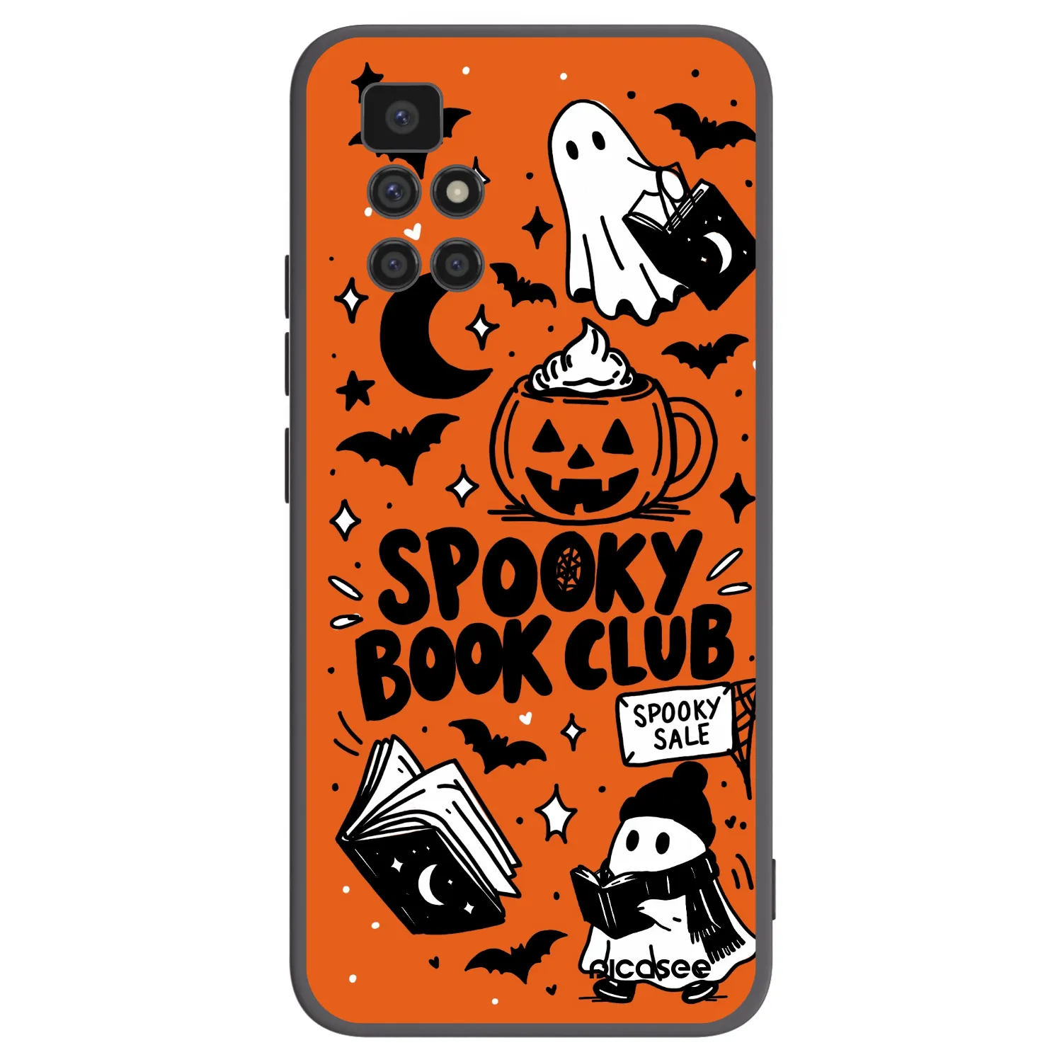 Picasee silikonový černý obal pro Xiaomi Redmi 10 - Spooky book club
