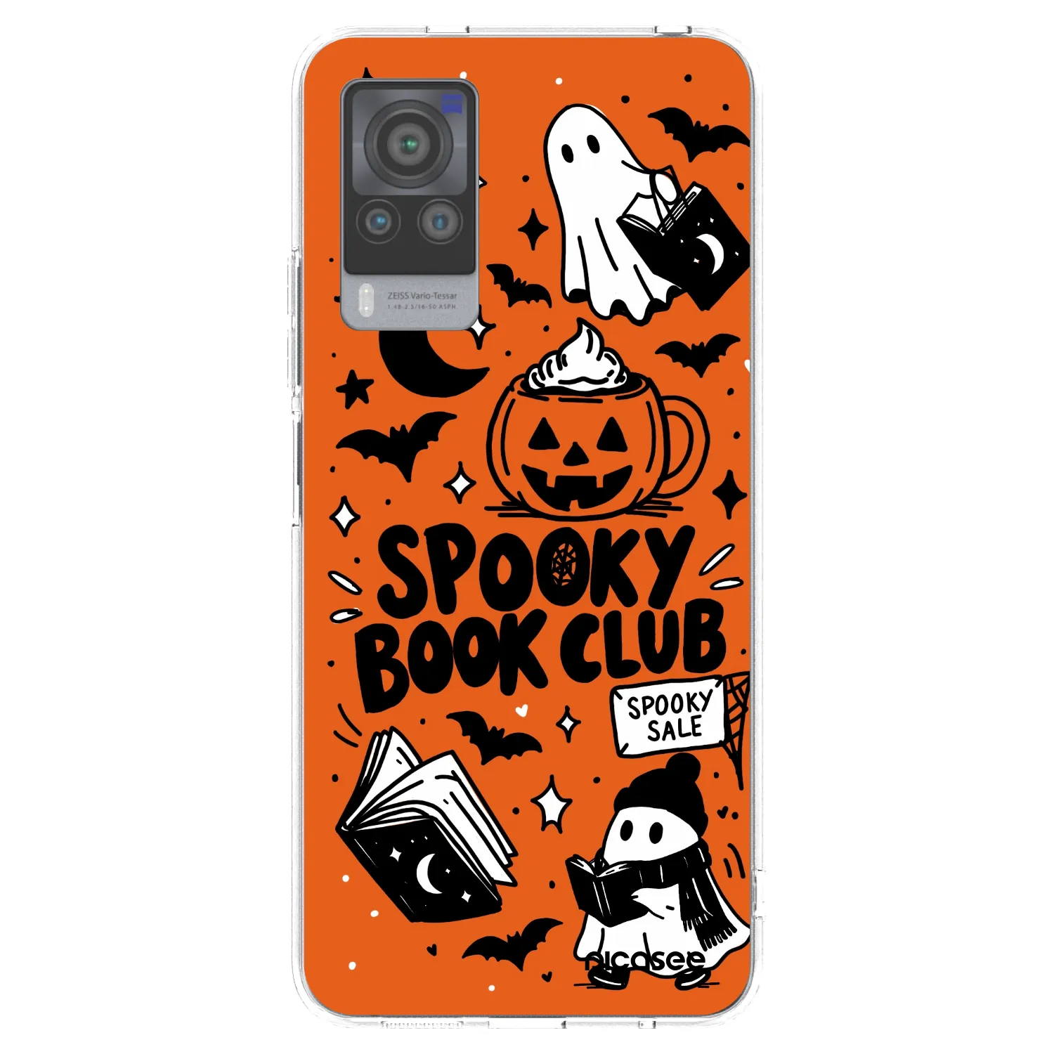 Picasee silikonový průhledný obal pro Vivo X60 Pro 5G - Spooky book club